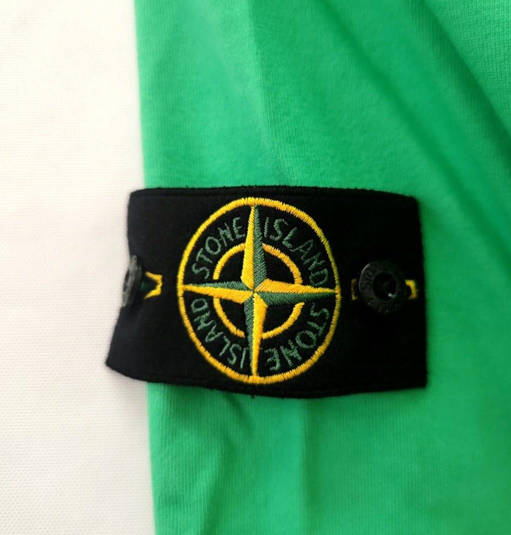Stone Island Brushed Cotton Full Zip Hoodie (Green)