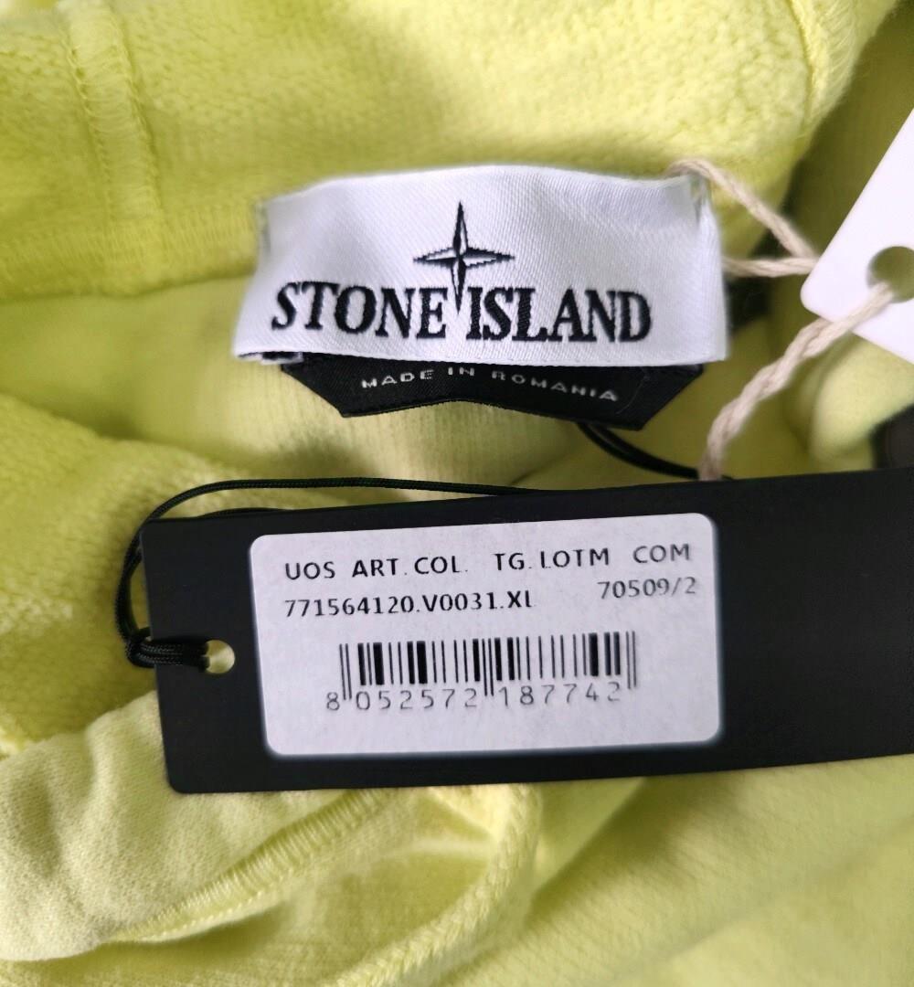 Stone Island Garment Dyed Hoodie ‘Lemon'
