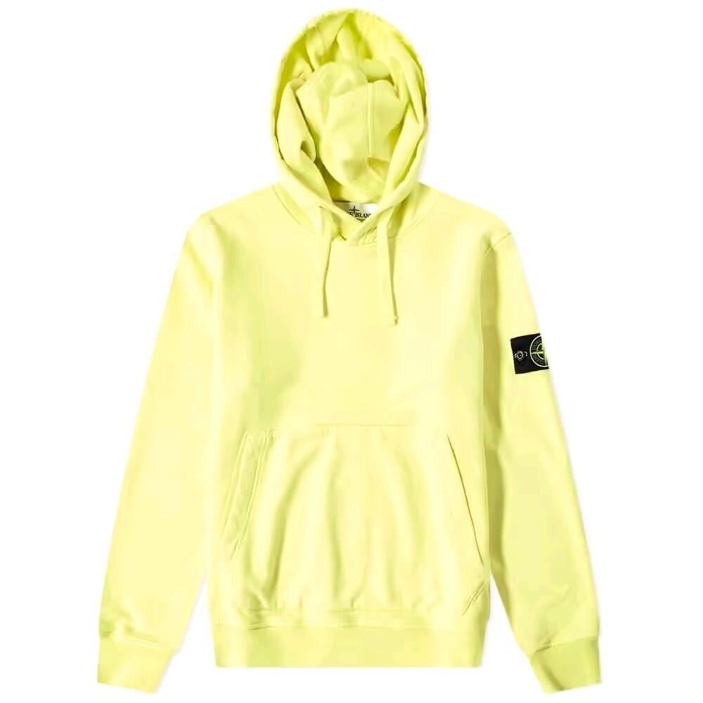 Stone Island Garment Dyed Hoodie ‘Lemon'
