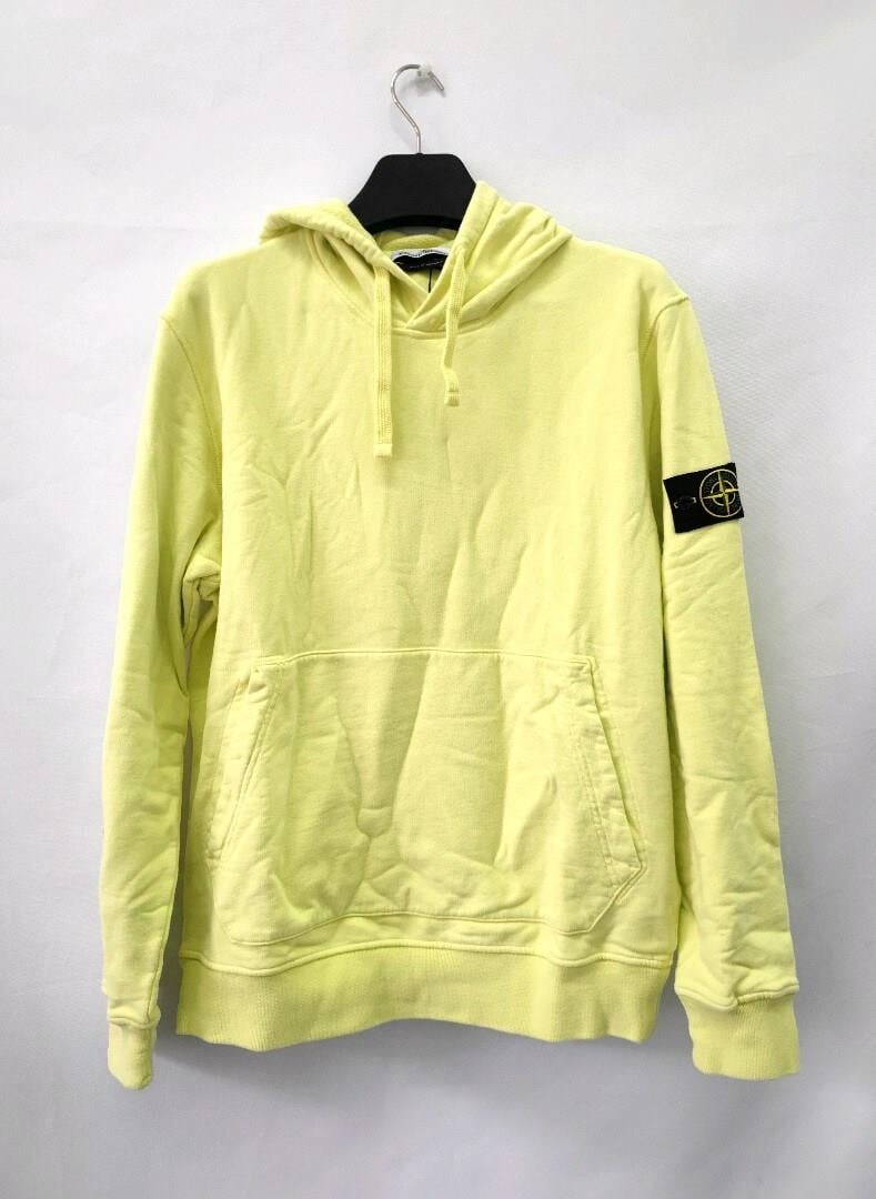 Stone Island Garment Dyed Hoodie ‘Lemon'
