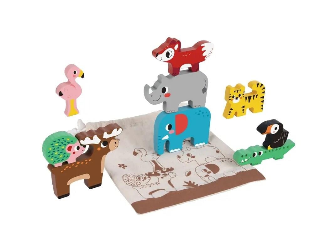 Tooky Toy Co Stacking Animals 21x4x17cm