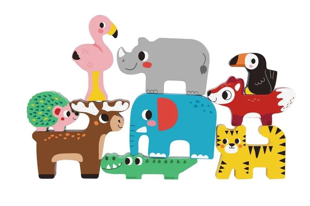 Tooky Toy Co Stacking Animals 21x4x17cm