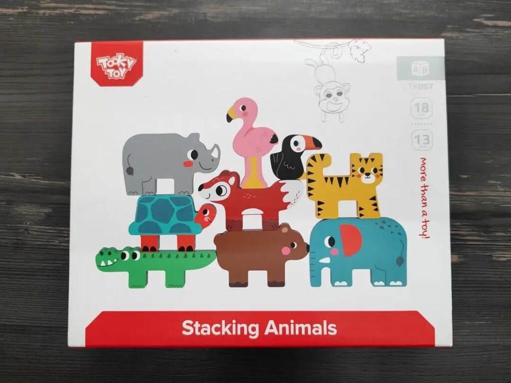Tooky Toy Co Stacking Animals 21x4x17cm