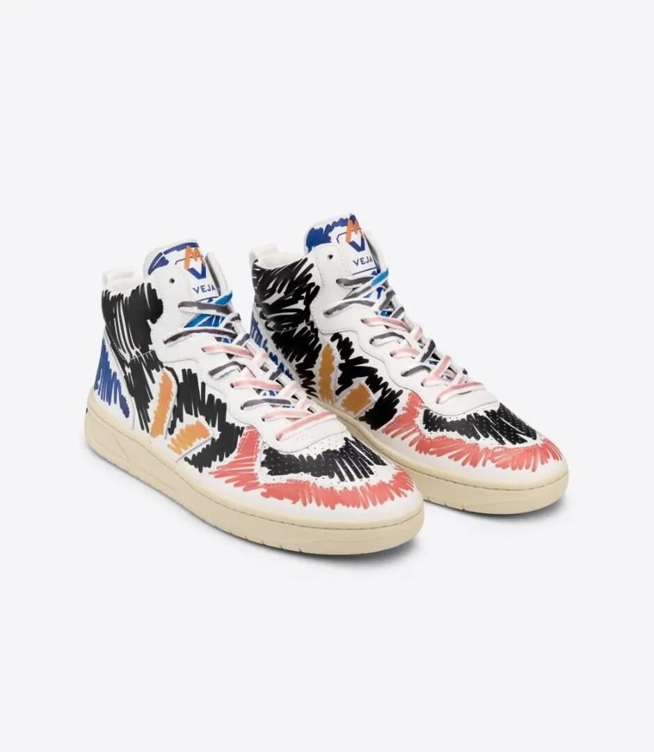 Veja V-15 Leather x Marni Black Multi