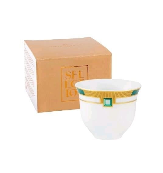 Vista Alegre Arabic Coffee Cup Selection Emerald