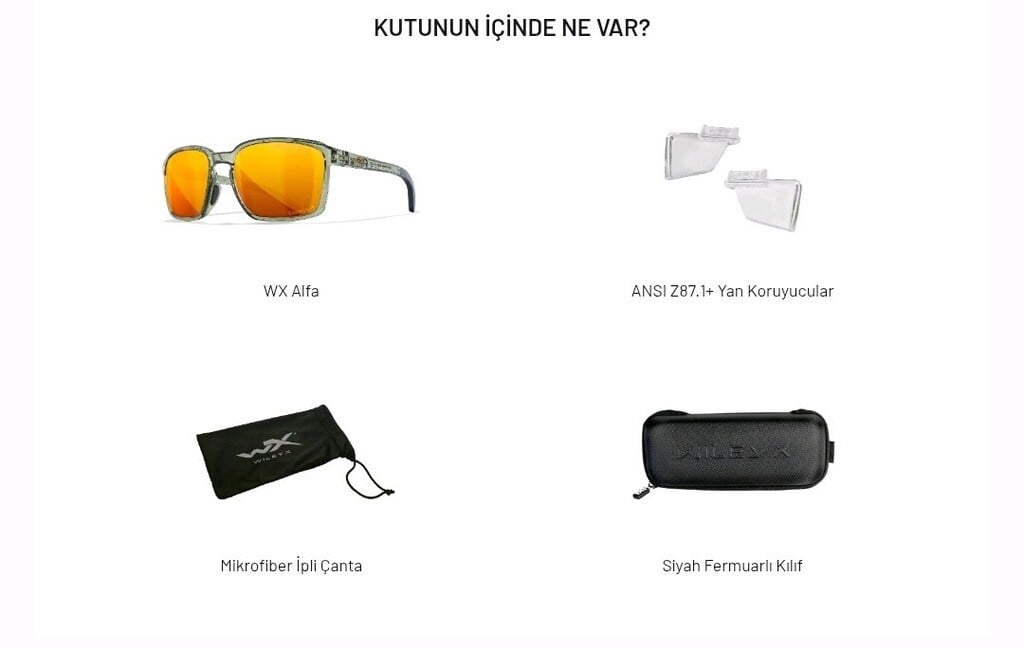 Wiley X Alfa Glasses - Captivate Polarize - Taktik Gözlük