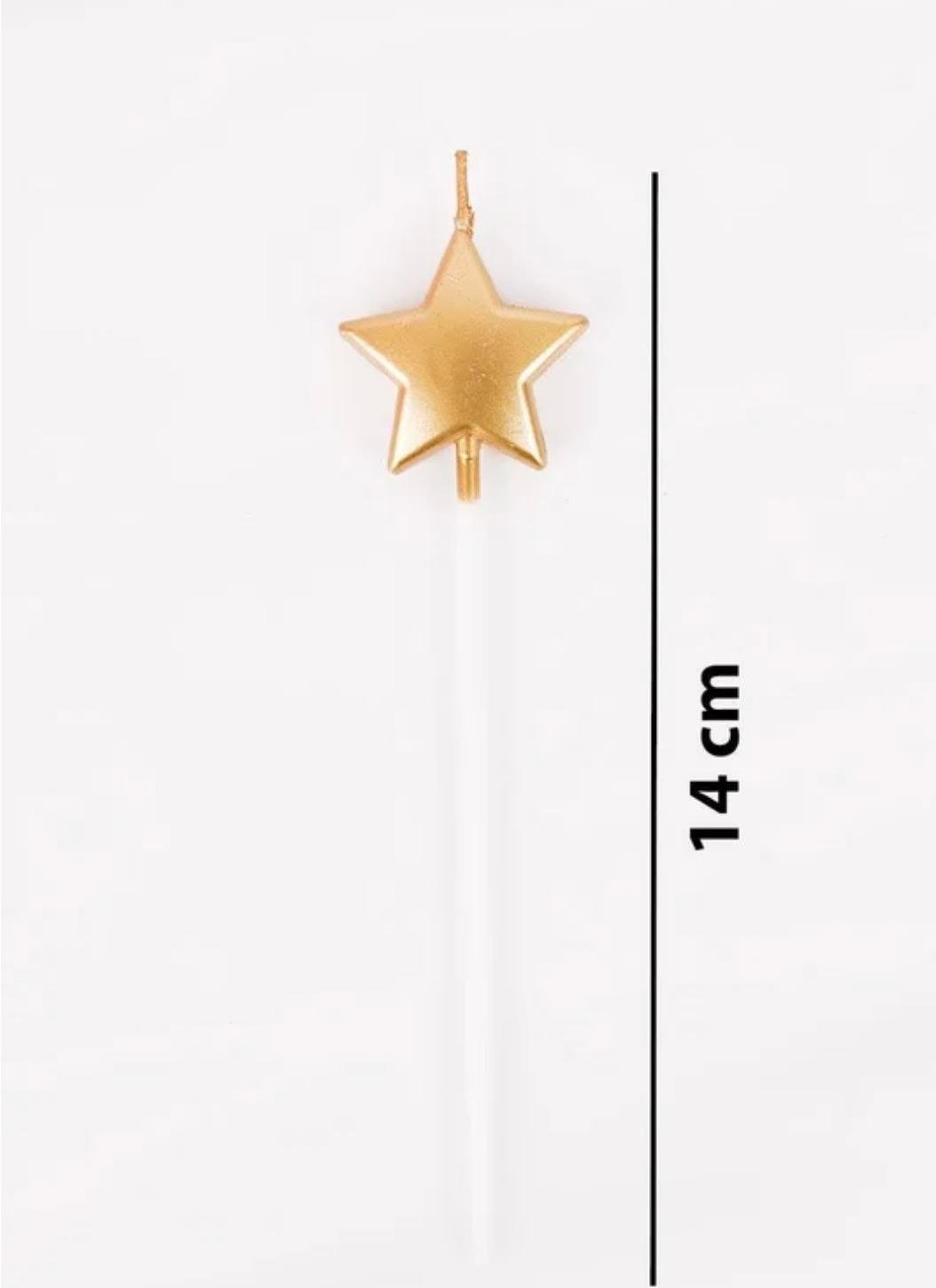 4'lü Gold Yıldız Şeklinde Mum
