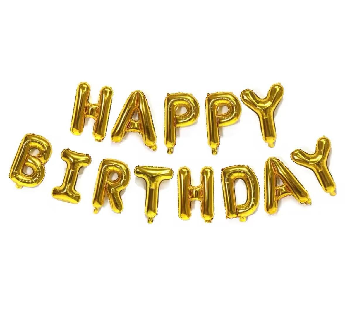Altın Happy Birthday Folyo Balon