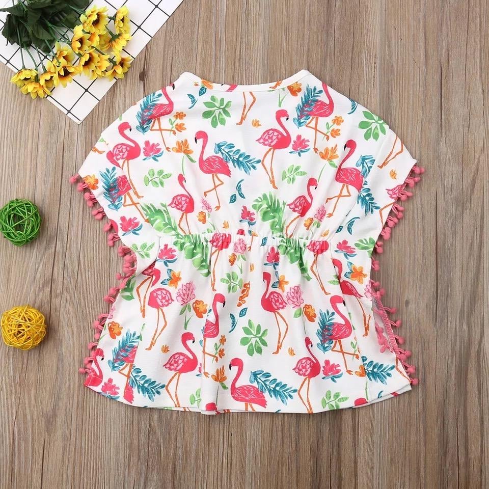 Flamingo desenli pareo