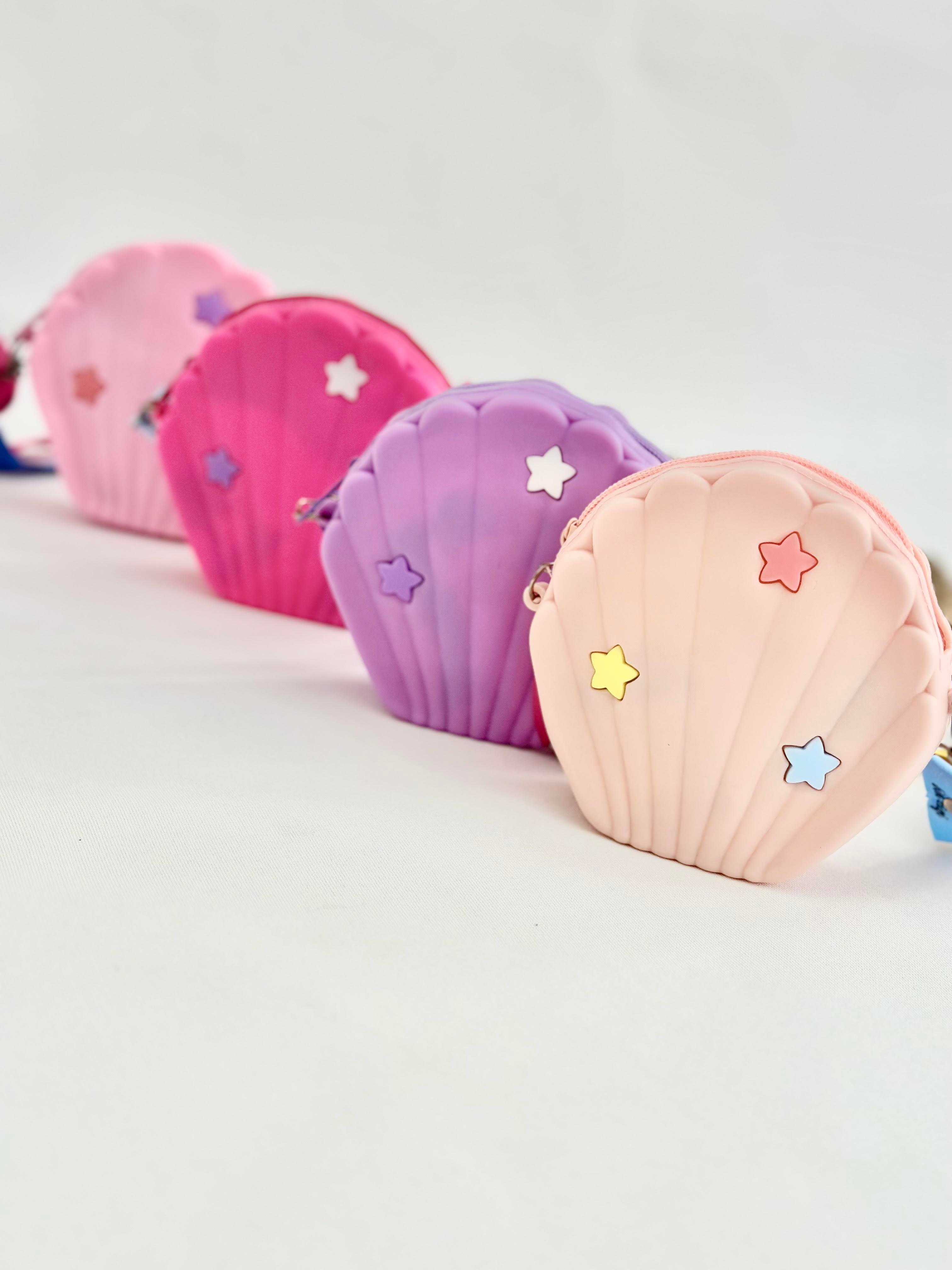 İstiridye Model Silikonlu Çanta - Pembe