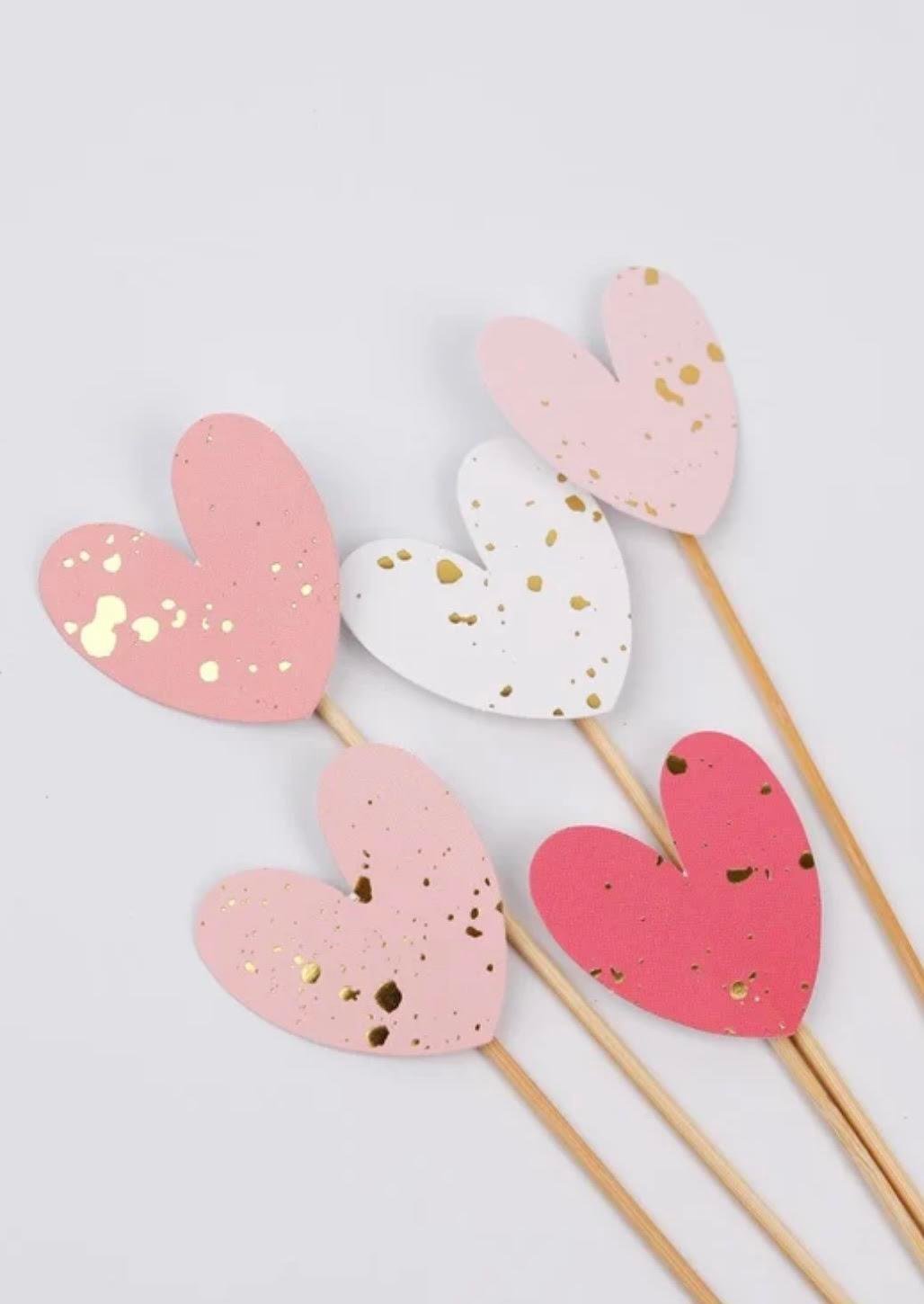 Kalp Cake Topper 5’li