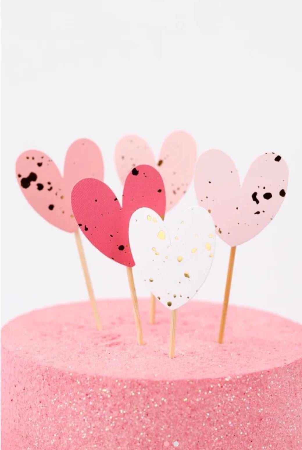 Kalp Cake Topper 5’li