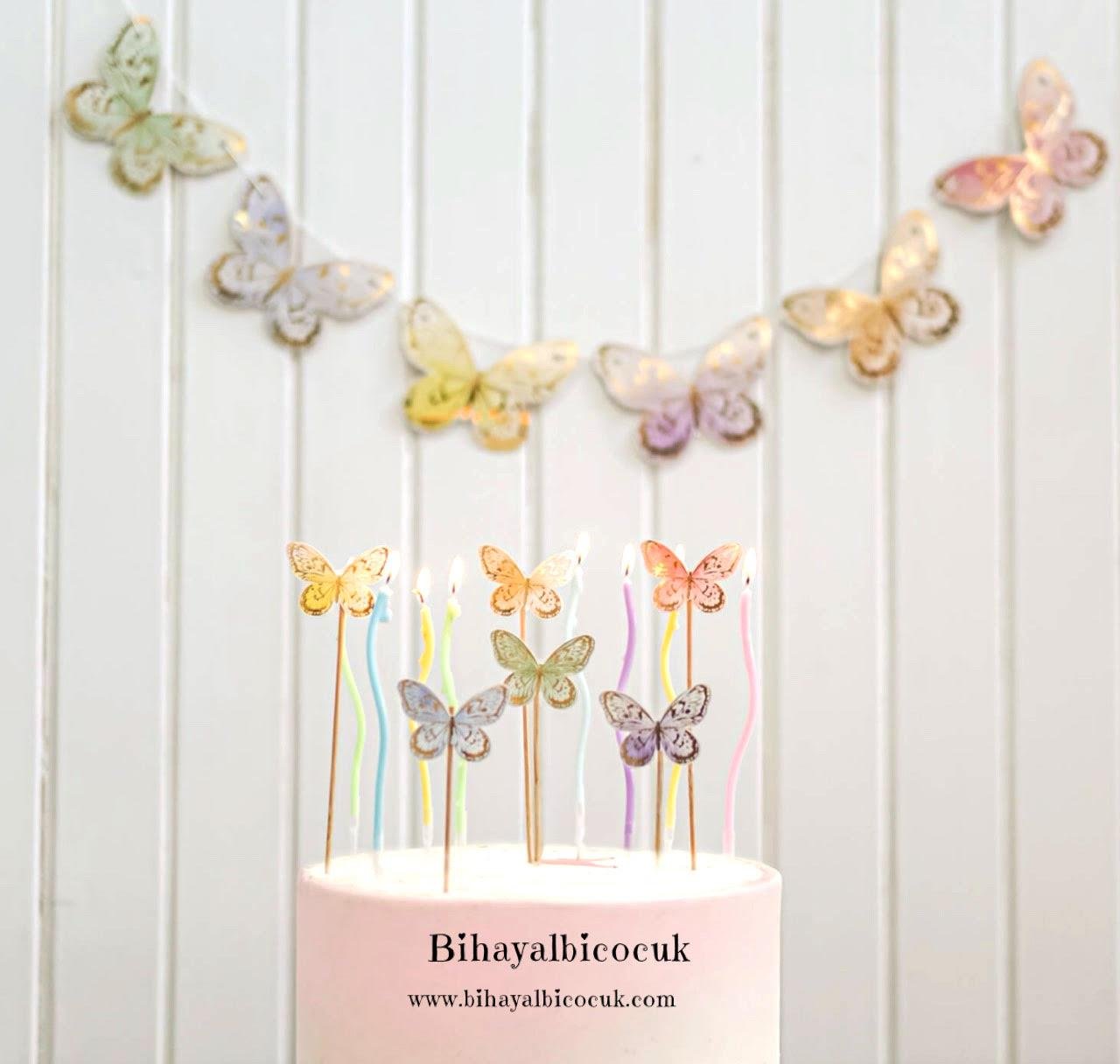 Kelebek Cake Topper 6 Parça 