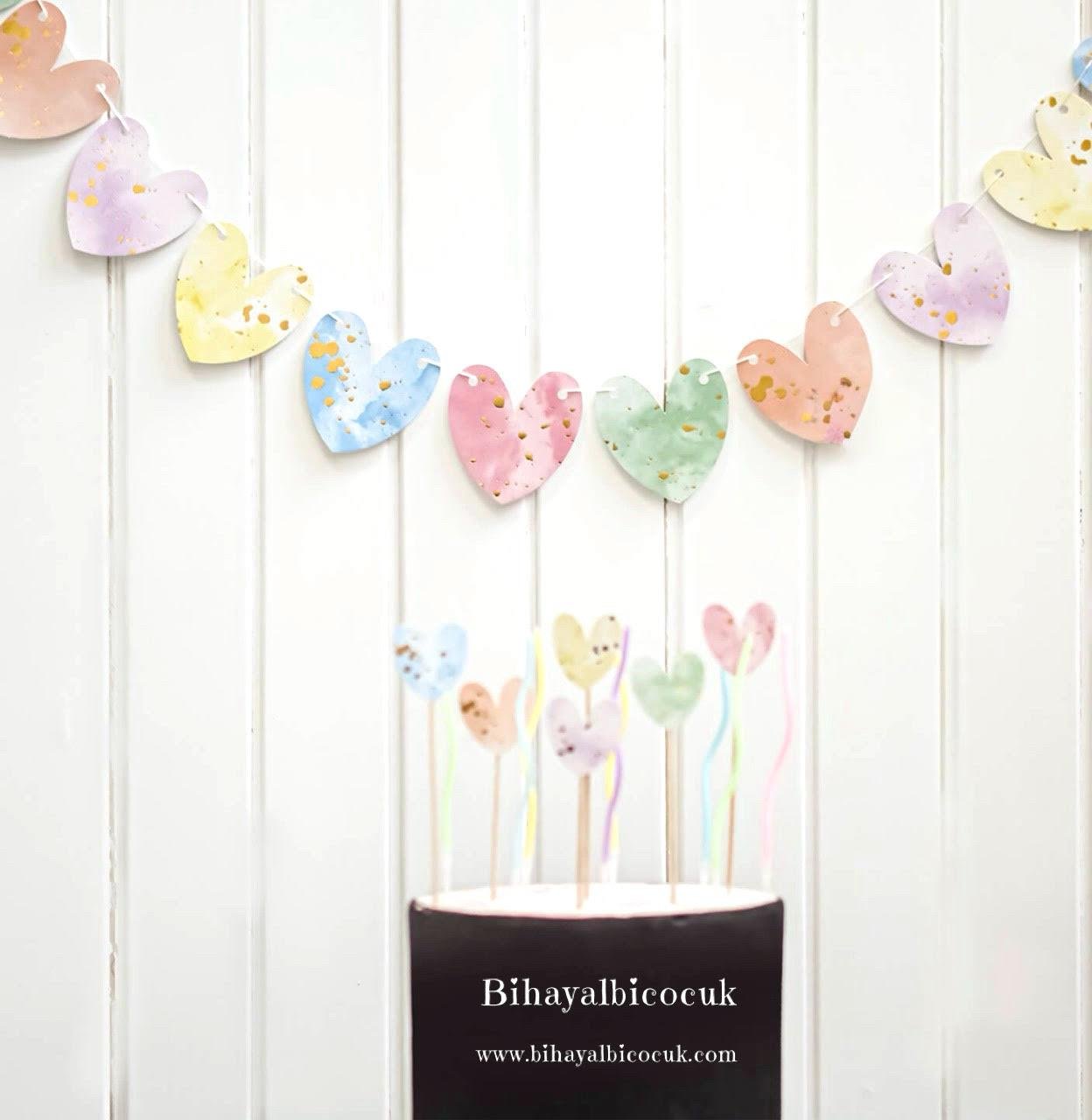 Makaron Kalp Banner Gold Yaldız 