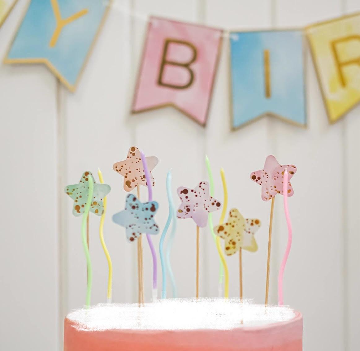 Makaron Yıldız Cake Topper 6’lı 