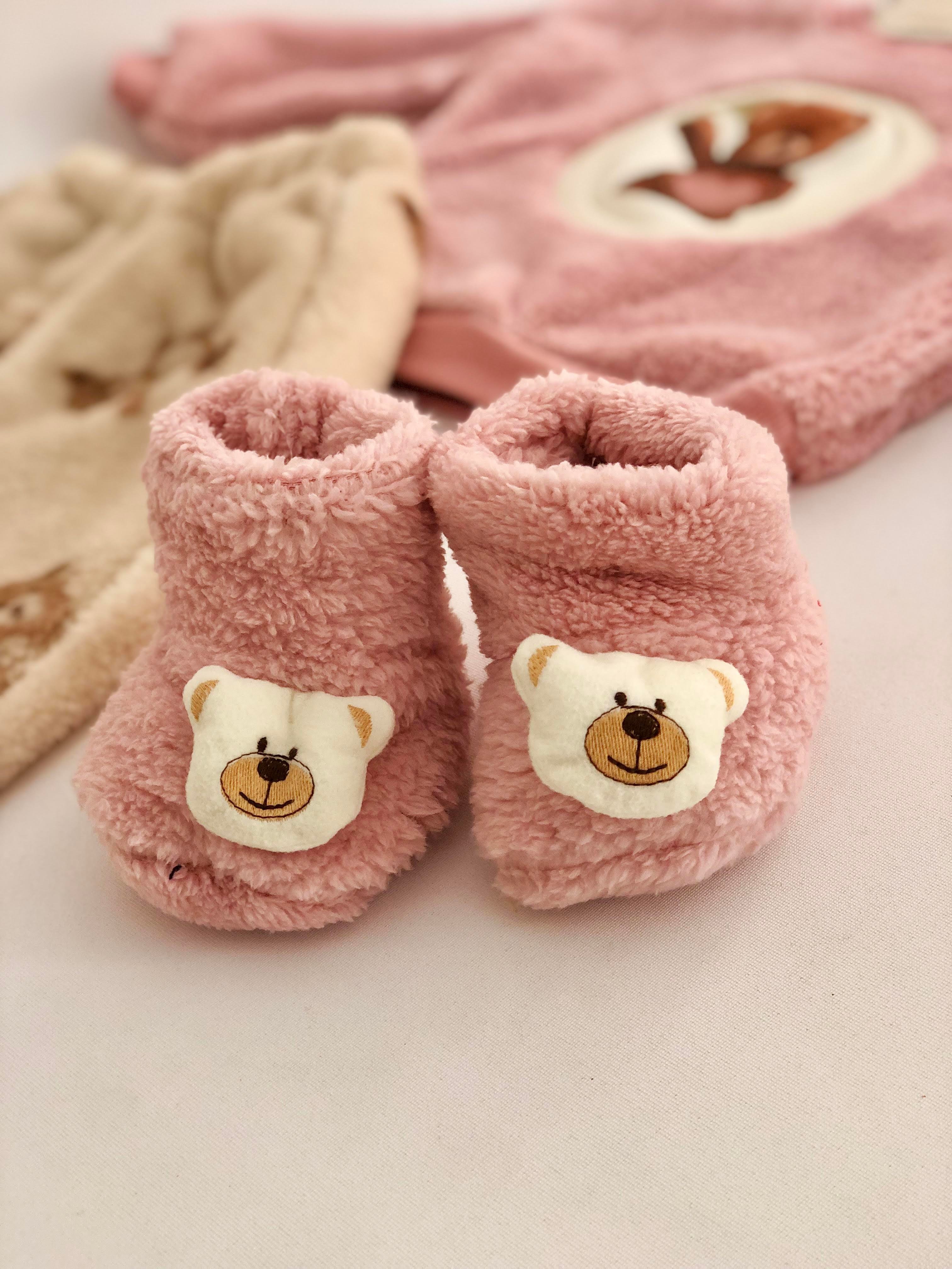 Teddy 3'lü Set - Pembe