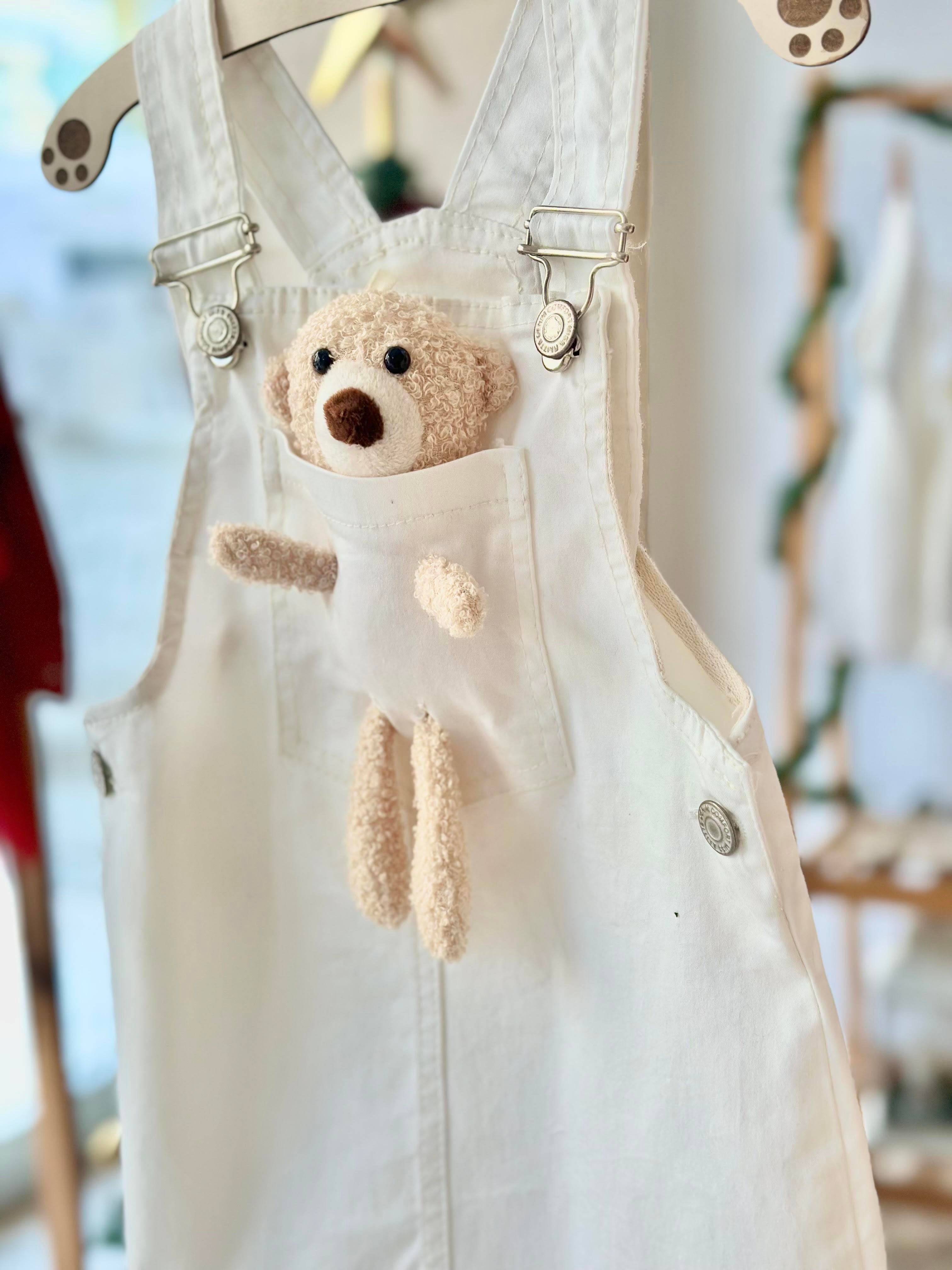 Teddy Jile Elbise - Beyaz