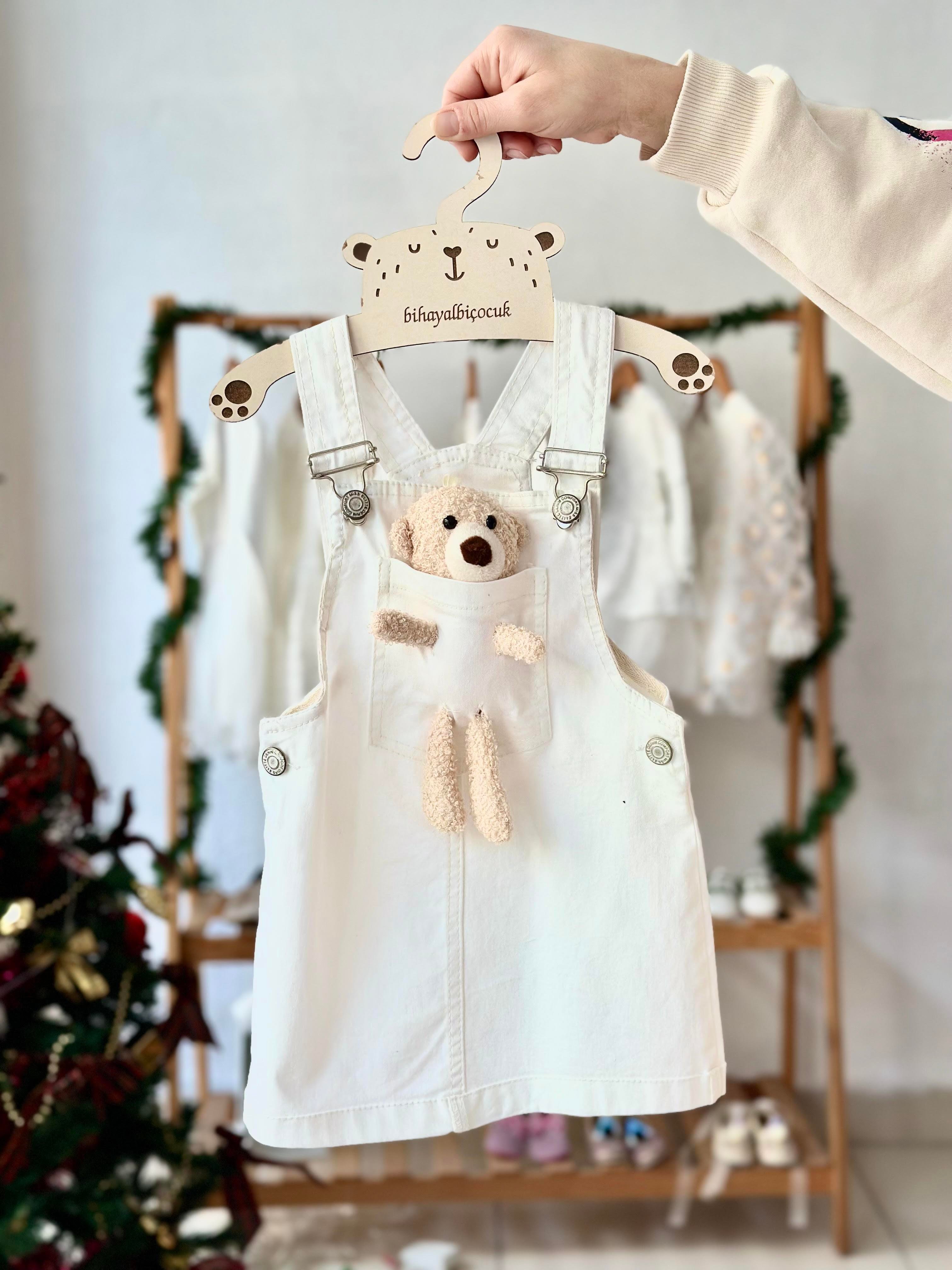 Teddy Jile Elbise - Beyaz