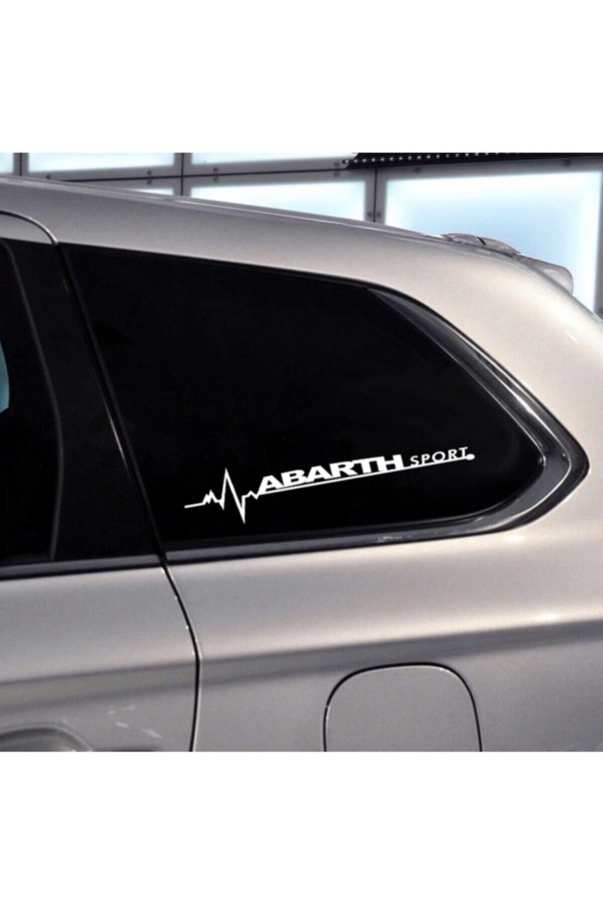 Abarth İçin şık tasarım karbon sticker seti Aksesuar Oto Yan Cam özel yeni sticker