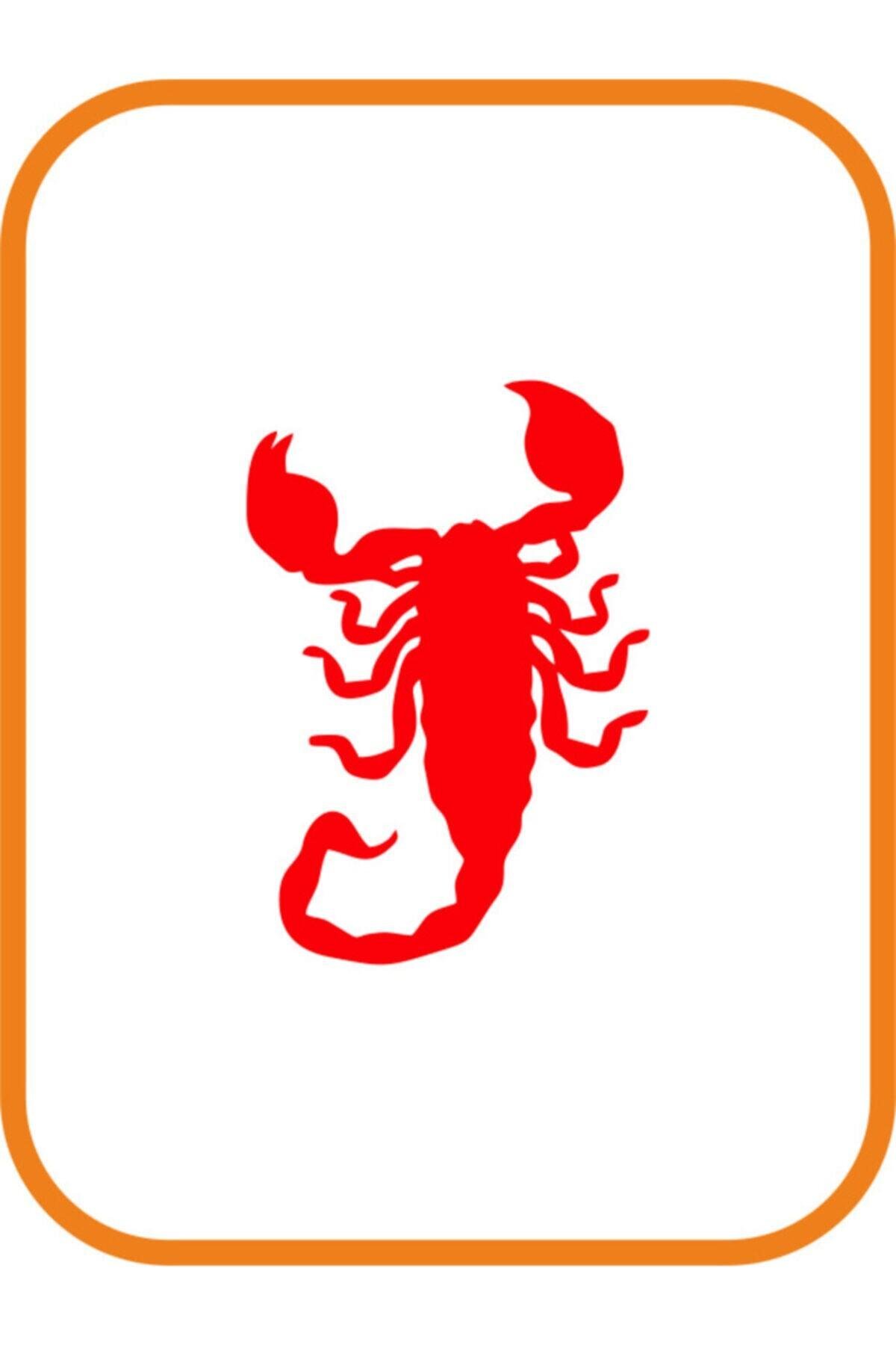 Akrep Oto özel yeni sticker Kırmızı 15*11 Cm