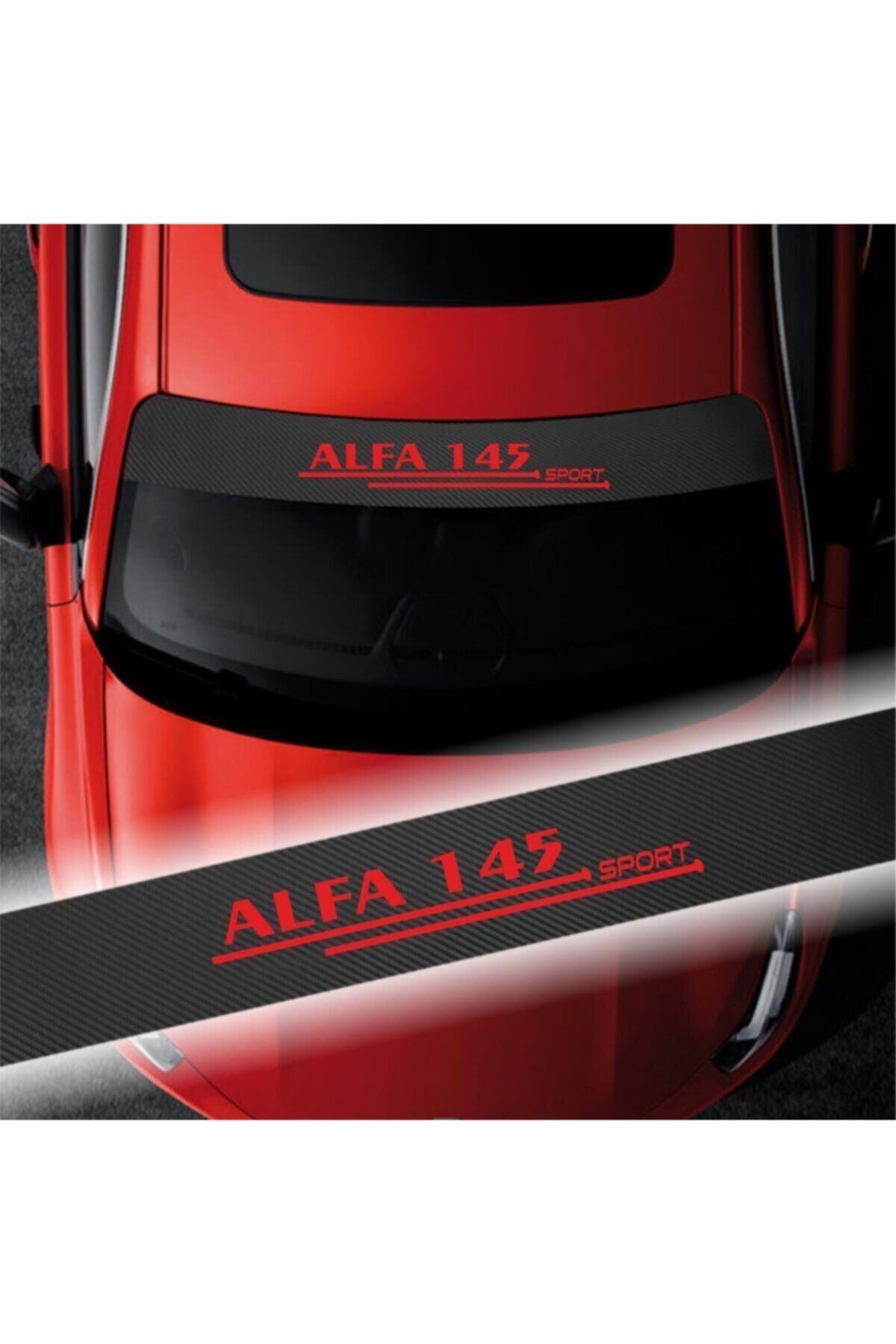 Alfa Romeo 145 İçin şık tasarım karbon sticker seti Aksesuar Oto Ön Cam Oto özel yeni sticker Karbon