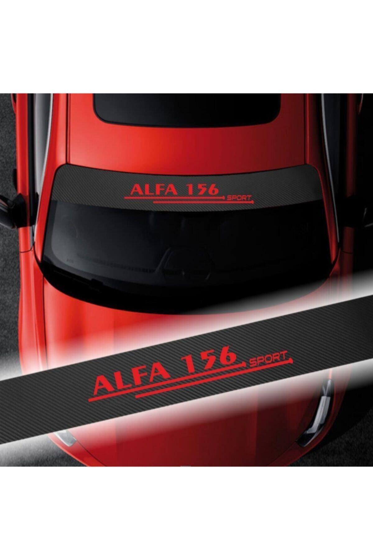 Alfa Romeo 156 İçin şık tasarım karbon sticker seti Aksesuar Oto Ön Cam Oto özel yeni sticker Karbon