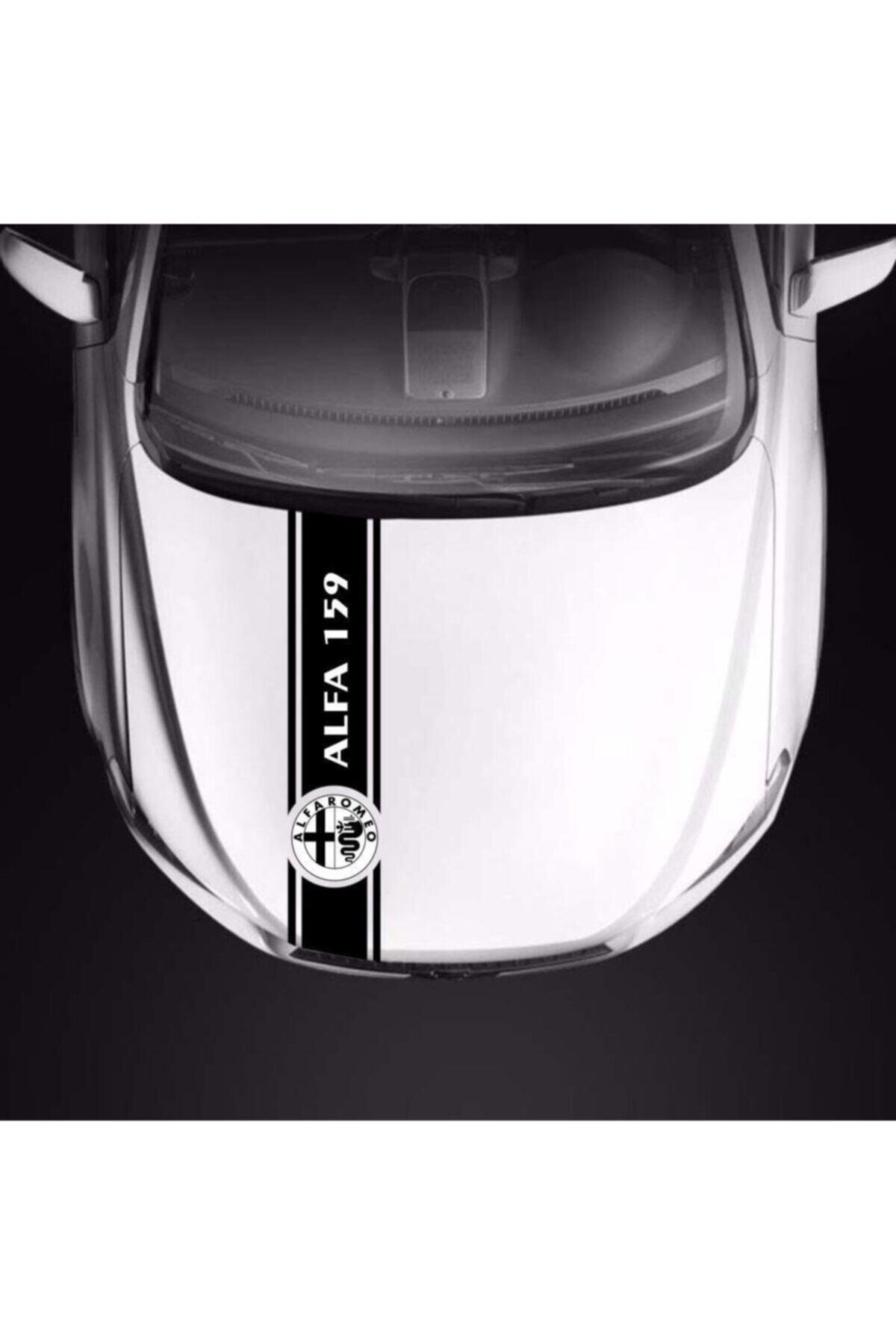 Alfa Romeo 159 İçin şık tasarım karbon sticker seti Aksesuar Oto Kaput Şerit özel yeni sticker