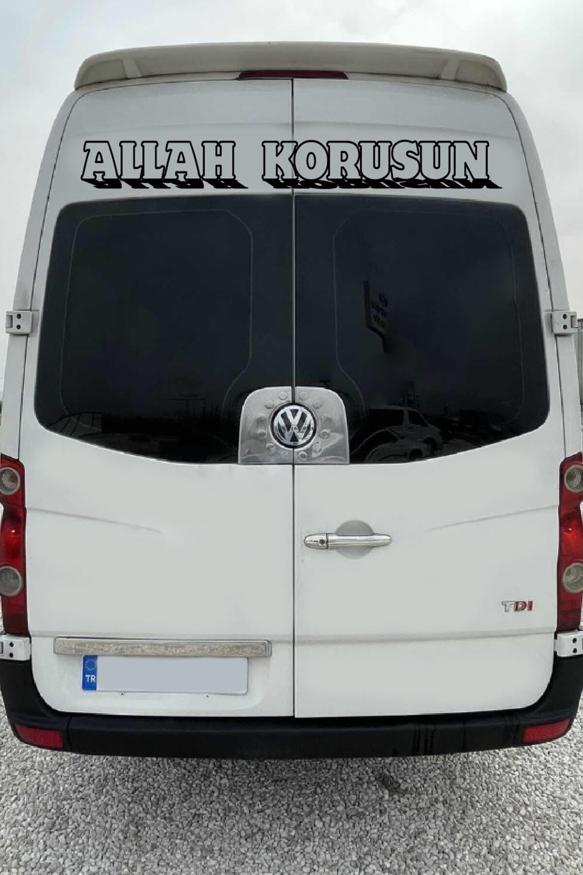 Allah Korusun Kamyon-Ticari-Servis-Dolmuş-Panelvan Arkası Yazı özel yeni sticker 120*15 Cm