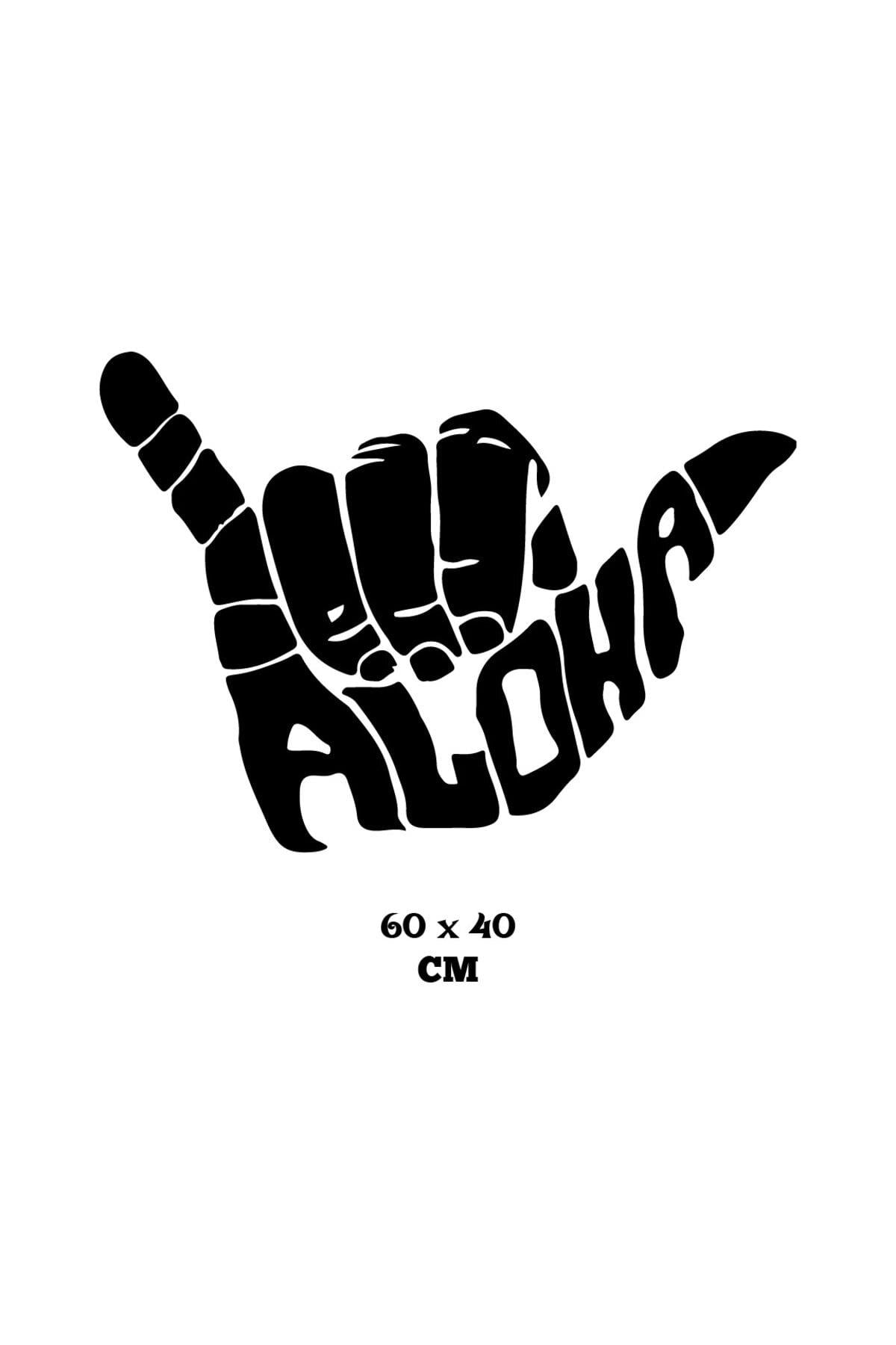 Aloha El Illustration Duvar özel yeni sticker Yapıştırma (SUDAN VE NEMDEN ETKİLENMEZ)
