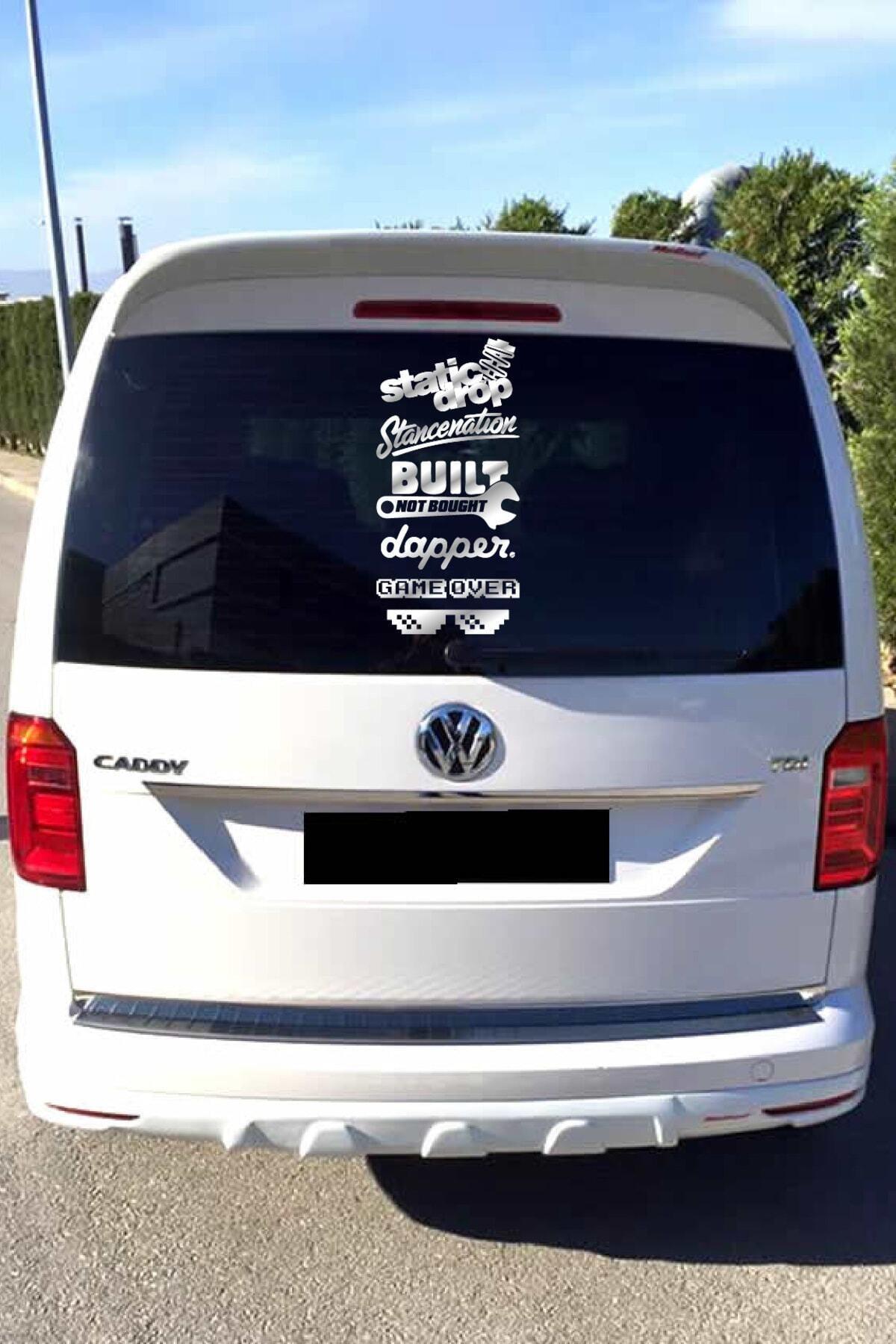 Araç Arka Cam özel yeni sticker Static Drop Coilover Set 40*20 Cm