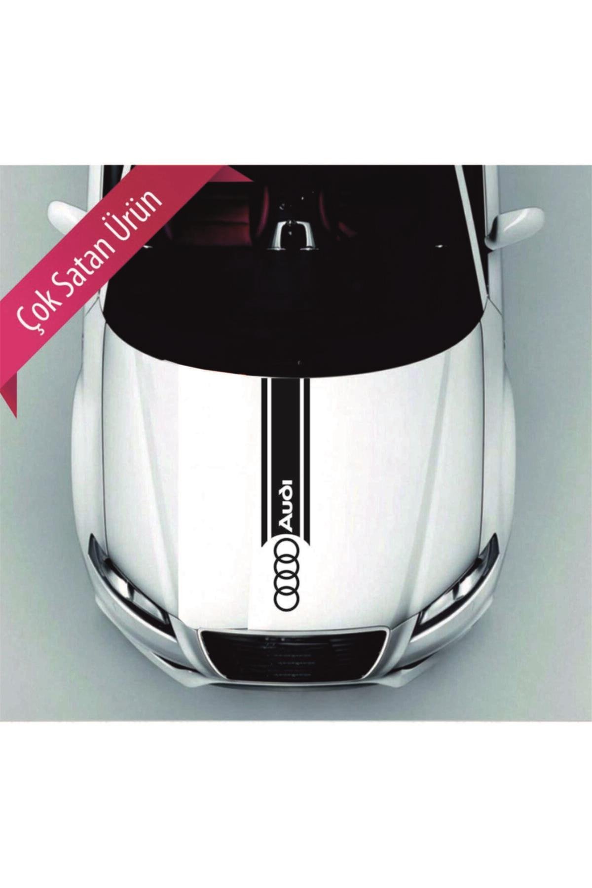 Audi İçin şık tasarım karbon sticker seti Aksesuar Oto Kaput özel yeni sticker
