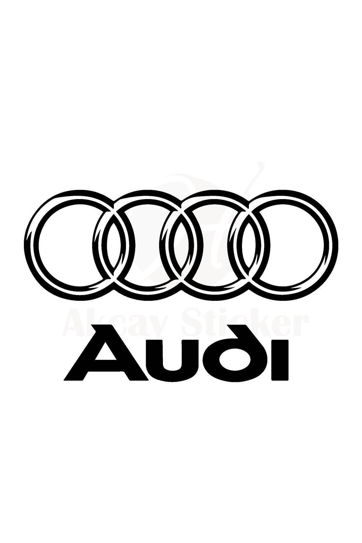 Audi İçin şık tasarım karbon sticker seti Aksesuar Oto Amblem özel yeni sticker Siyah 30*22 Cm