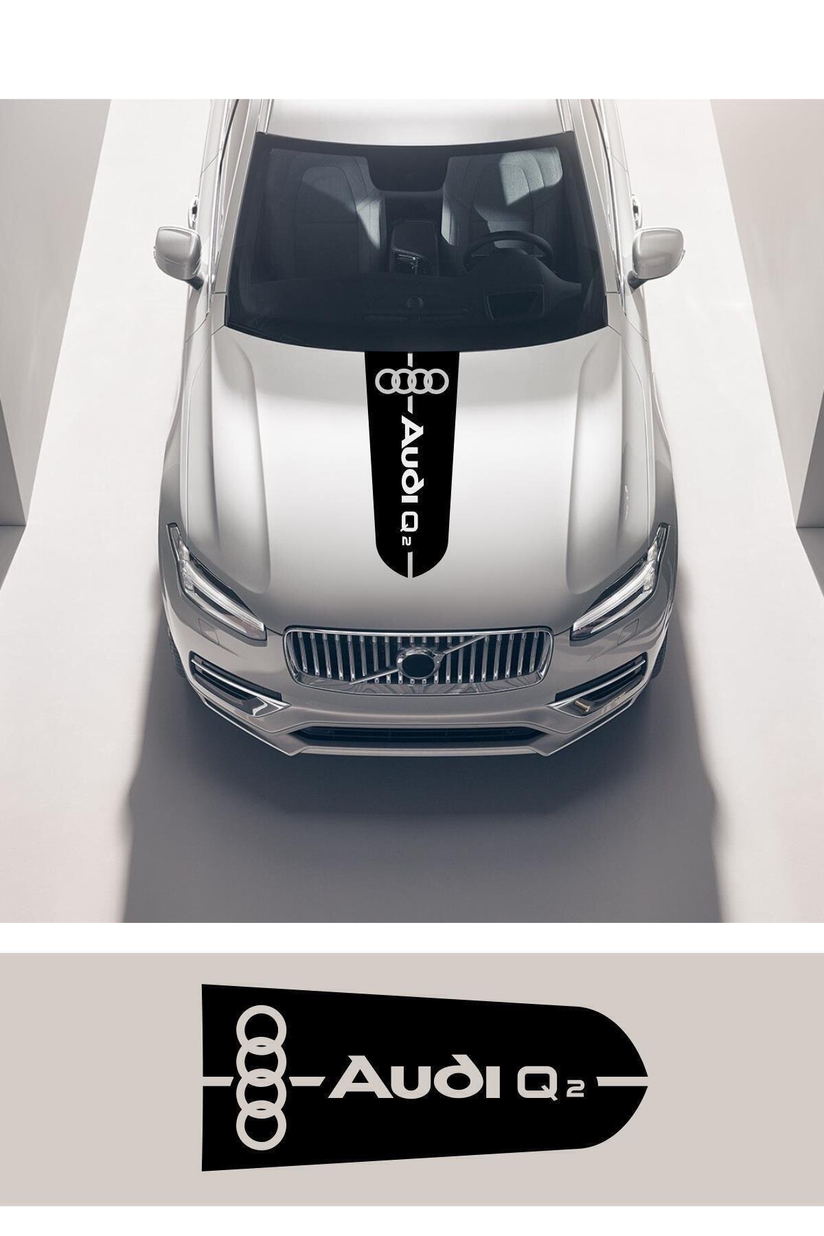 Audi Q2 İçin şık tasarım karbon sticker seti Aksesuar Oto Kaput Şerit özel yeni sticker 75 Cm