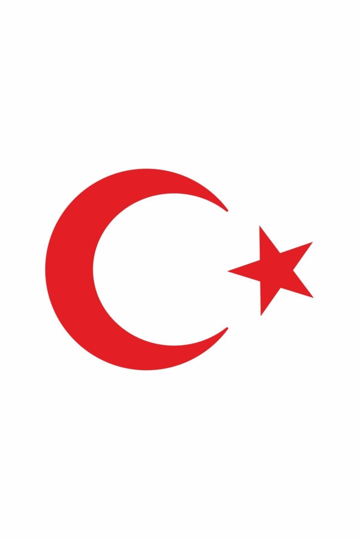 Ay Yıldız Oto Cam özel yeni sticker Kırmızı 25*19 Cm