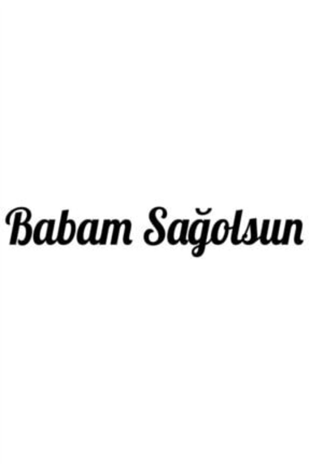 Babam Sağolsun Oto Arkası özel yeni sticker Siyah 20*4 Cm