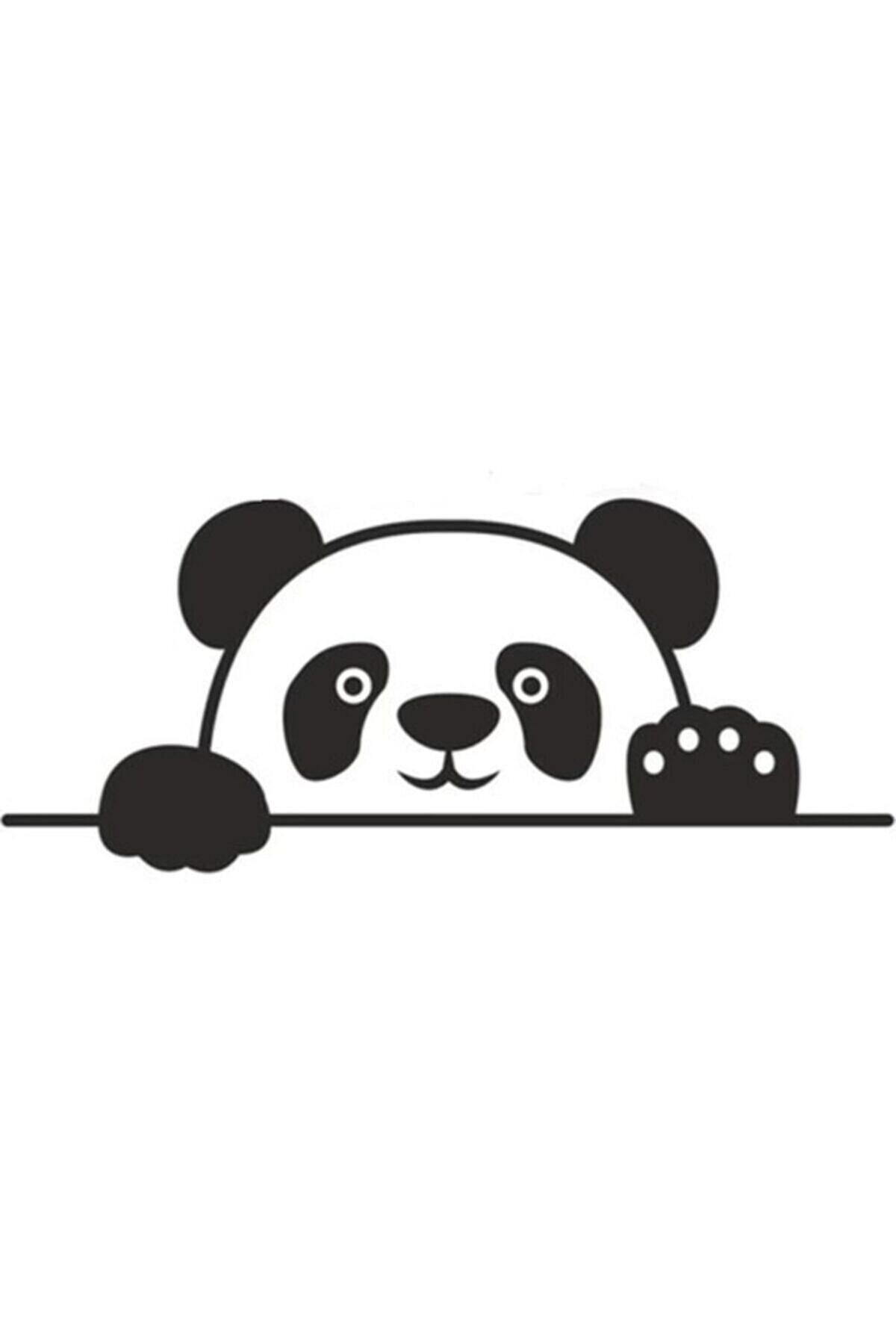 Bagajdan Bakan Panda Oto Arkası özel yeni sticker 20 Cm