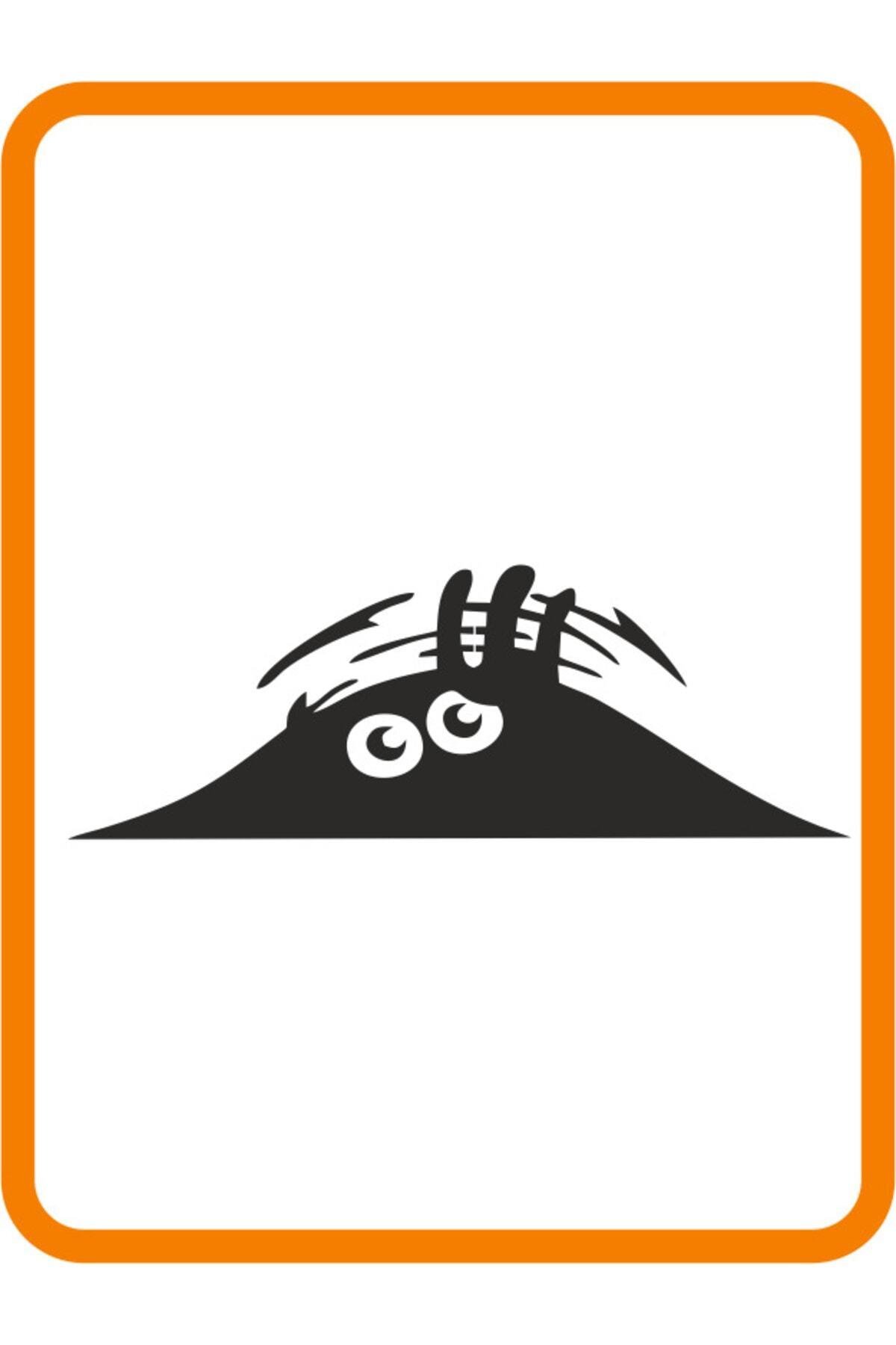 Bagajdan Bakan Şaşkın Hayalet Oto özel yeni sticker Siyah 30*10 Cm