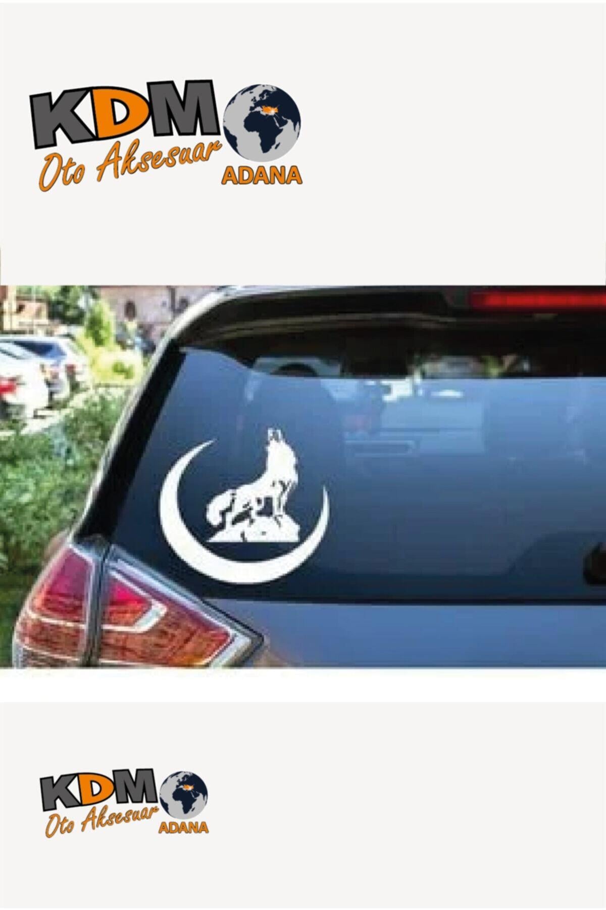 Bozkurt Hilal Oto Cam özel yeni sticker Kırmızı 20*20 Cm