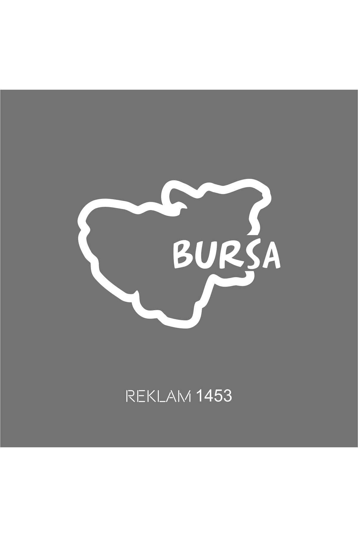 Bursa İl Haritası Oto Cam özel yeni sticker 12*9 Cm