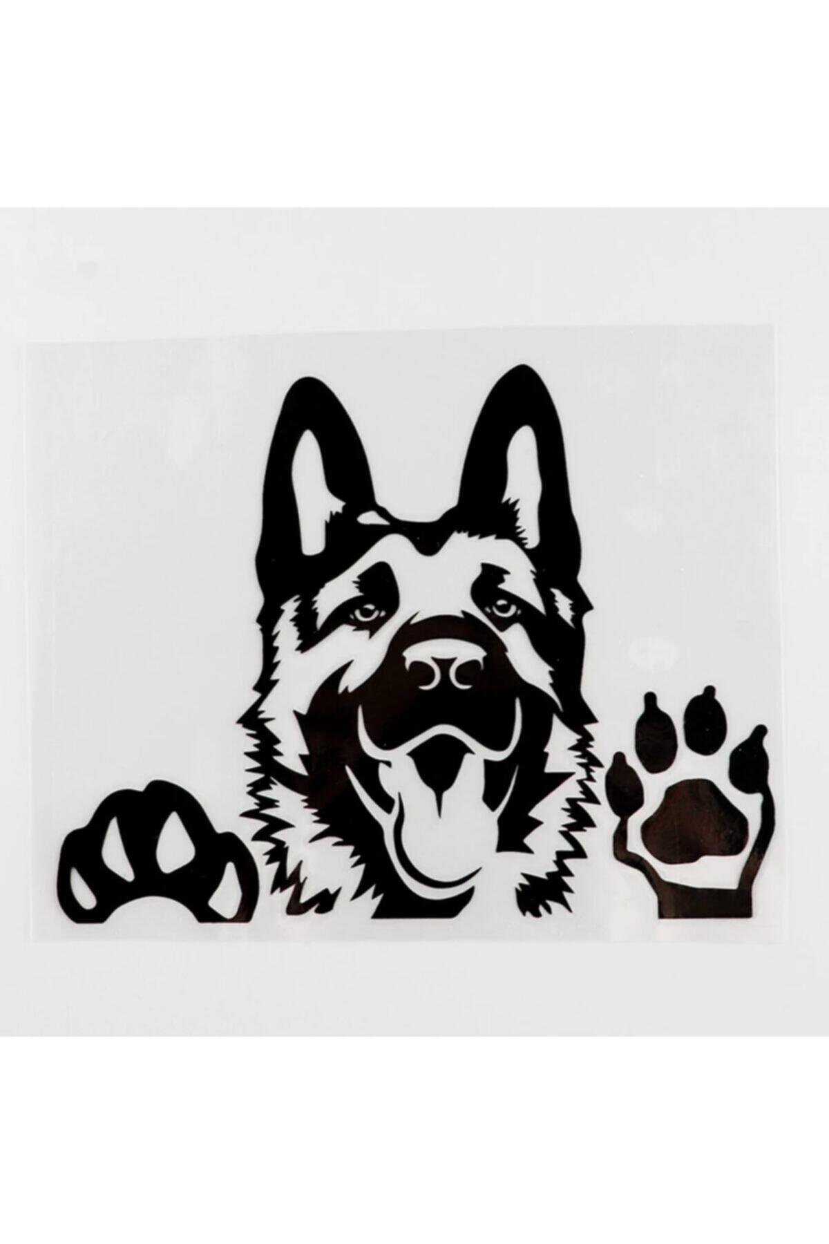 Camdan Bakan Kurt Köpeği Tasarım Oto özel yeni stickerı Siyah 12.3*15.6 Cm
