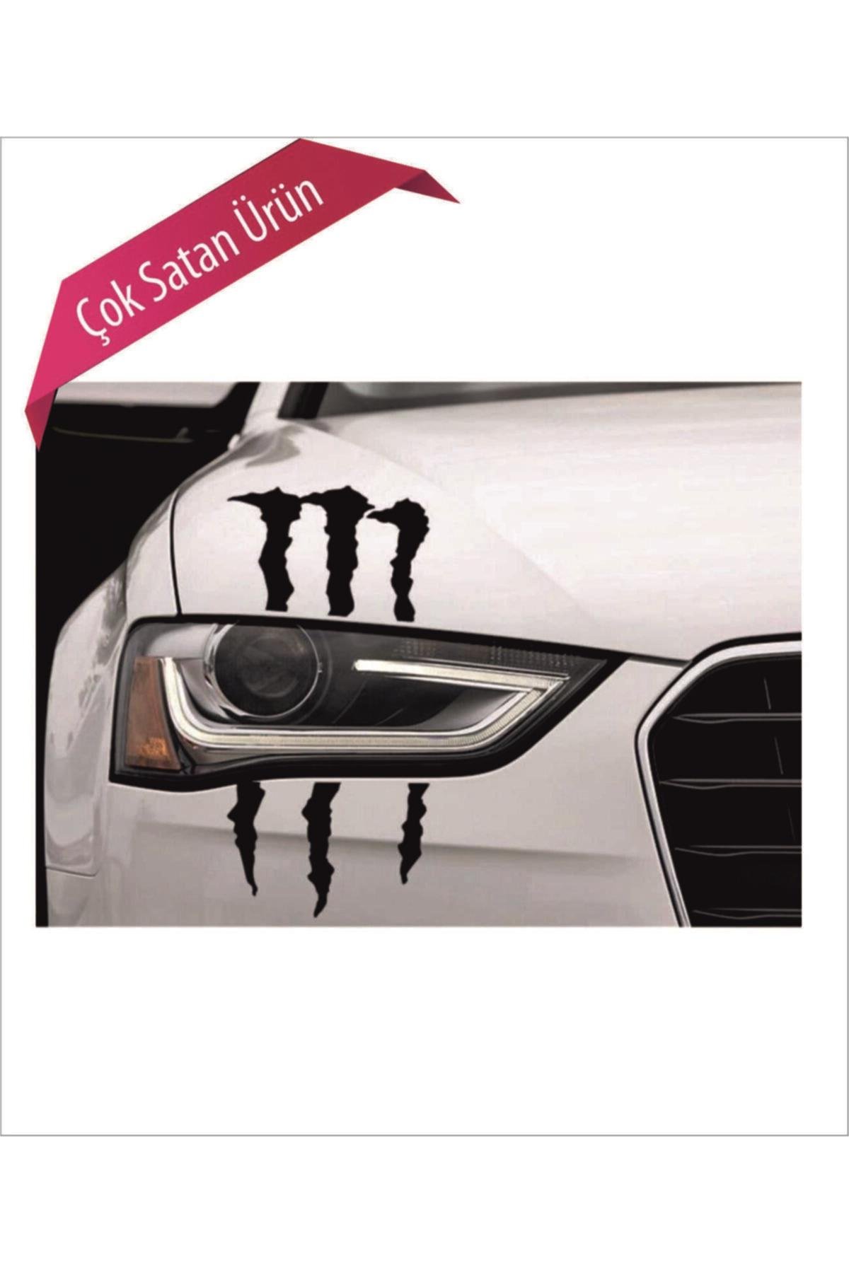 Canavar Pençe Izi Uzun Siyah Oto özel yeni sticker 40*20 Cm