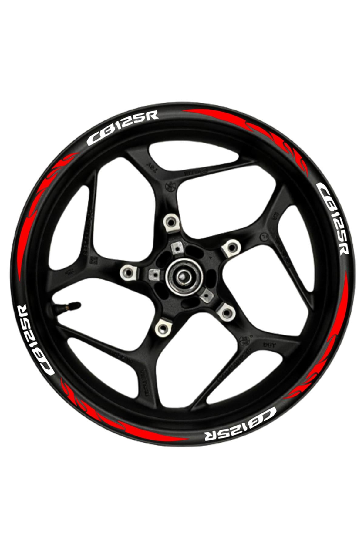 CB125R Beyaz yazılı kırmızı pençe şeritli
