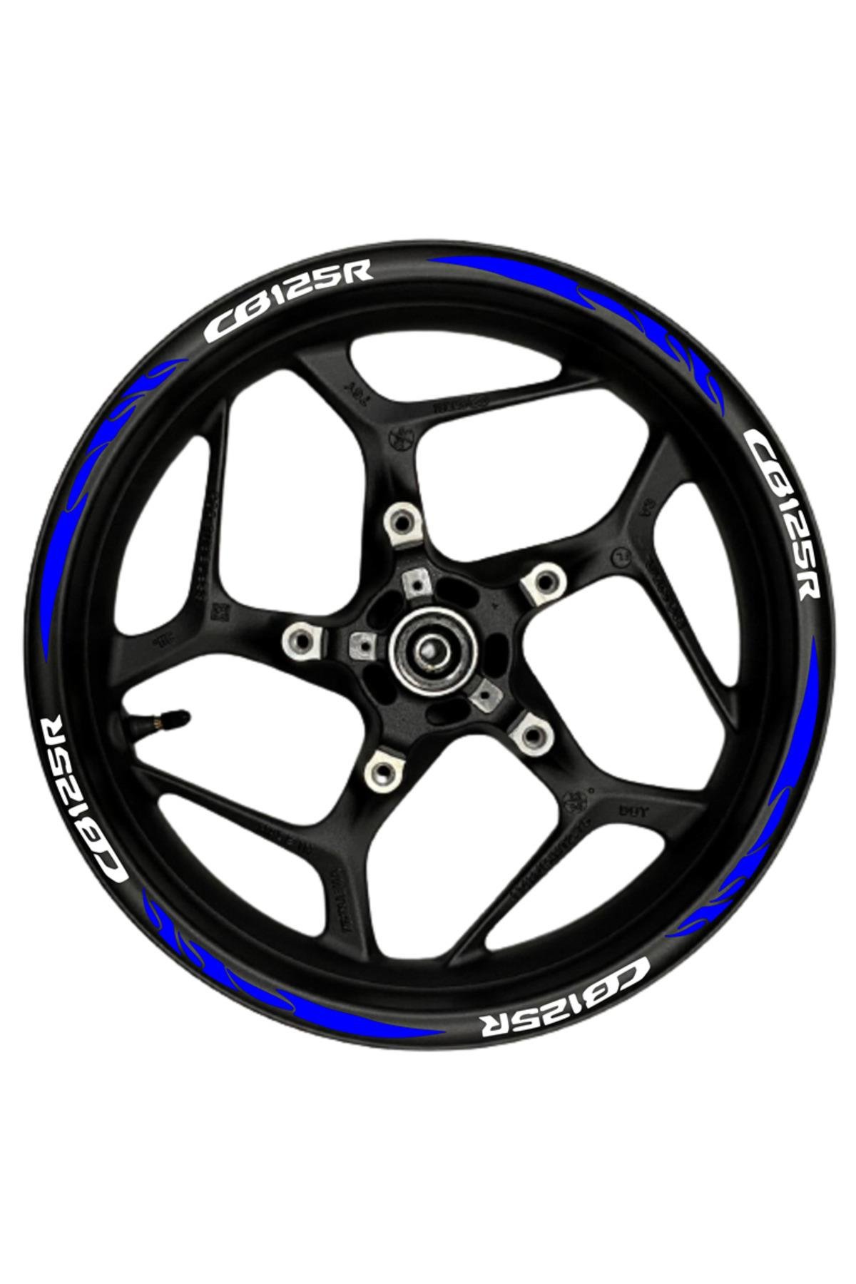 CB125R Beyaz yazılı yeşil reflektif pençe şeritli