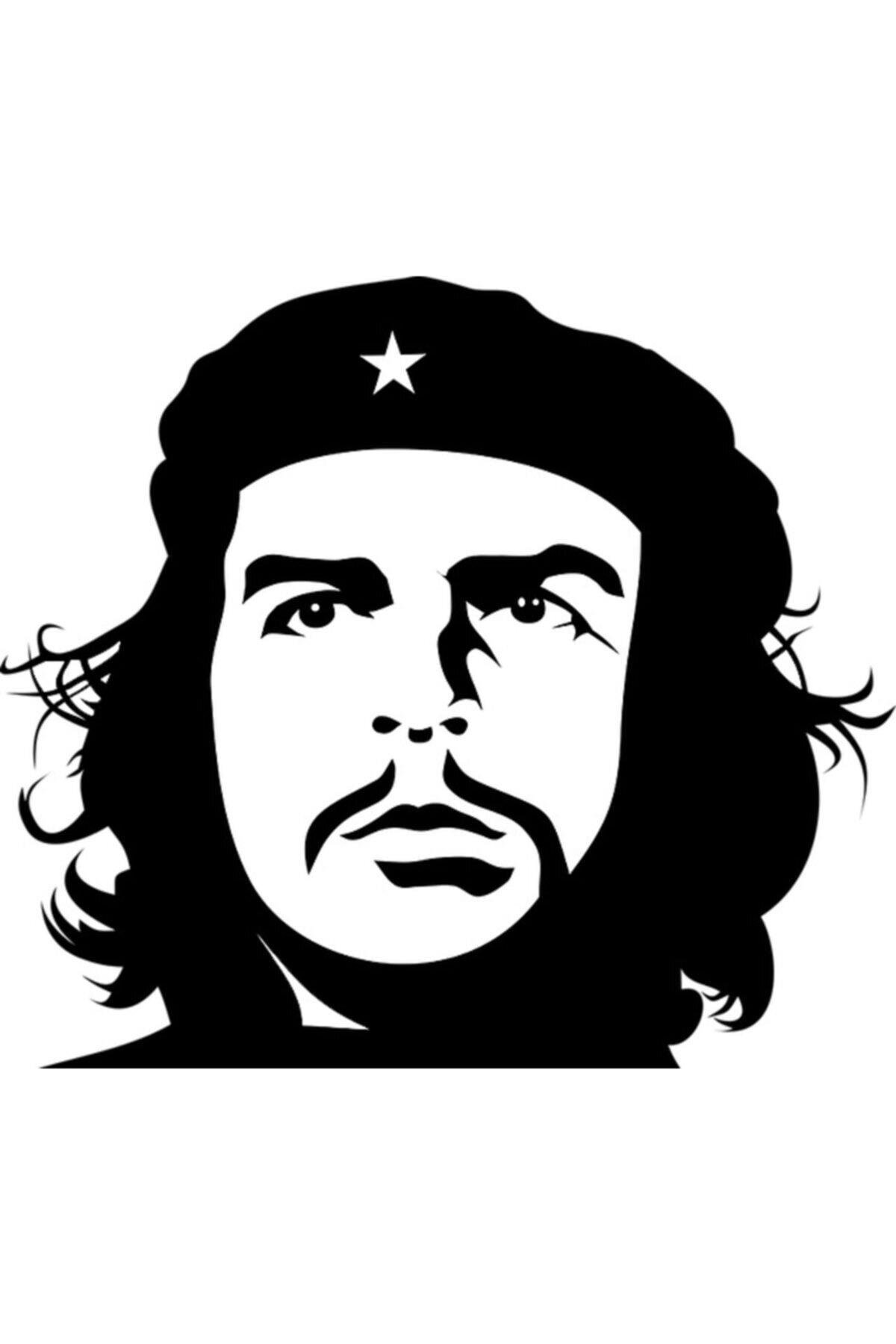 Che Guevara Oto özel yeni sticker Siyah 20*17 Cm