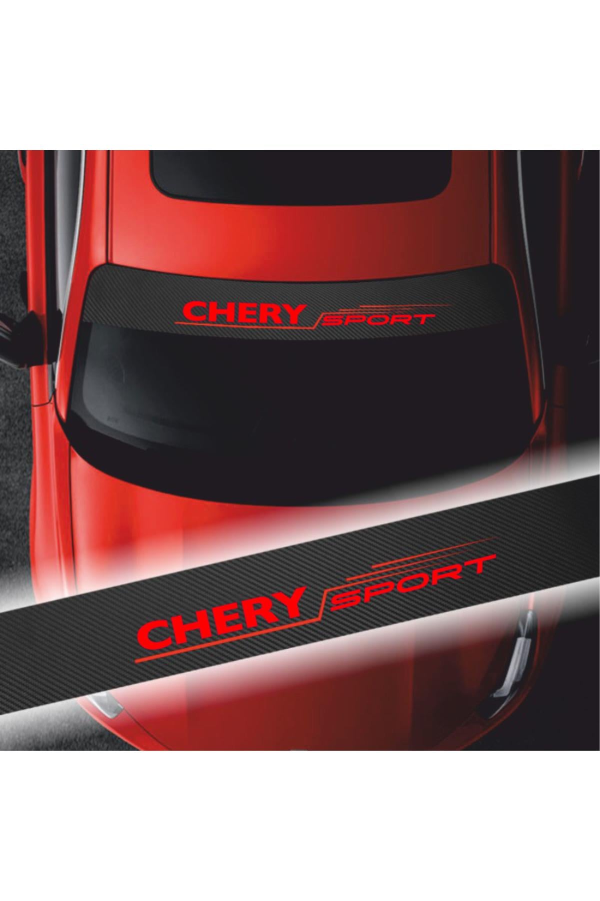 Chery Alia İçin şık tasarım karbon sticker seti Aksesuar Oto Ön Cam özel yeni sticker