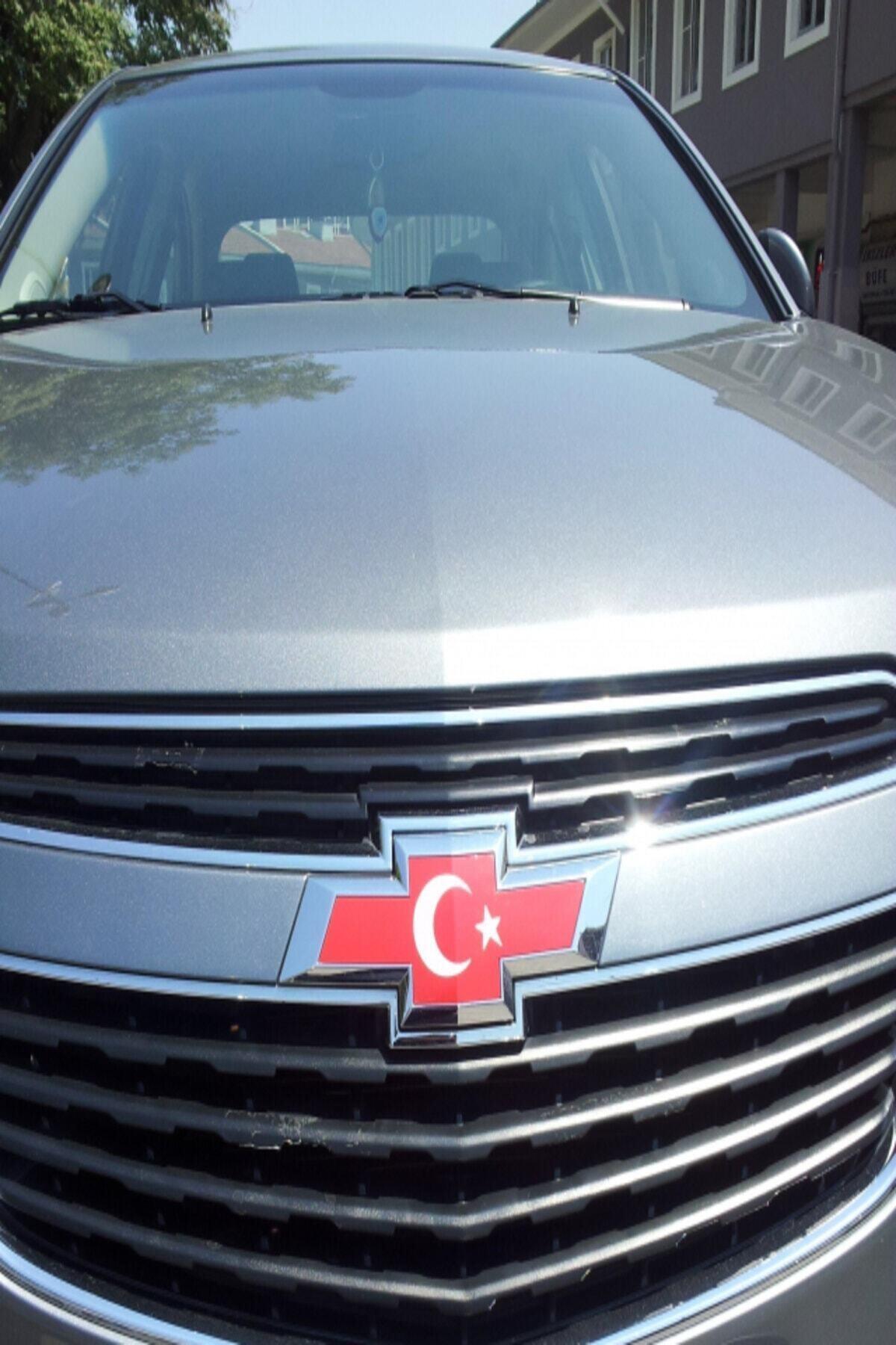 Chevrolet İçin şık tasarım karbon sticker seti Aksesuar Arma Üzeri Bayrak Kaplama Ön-Arka