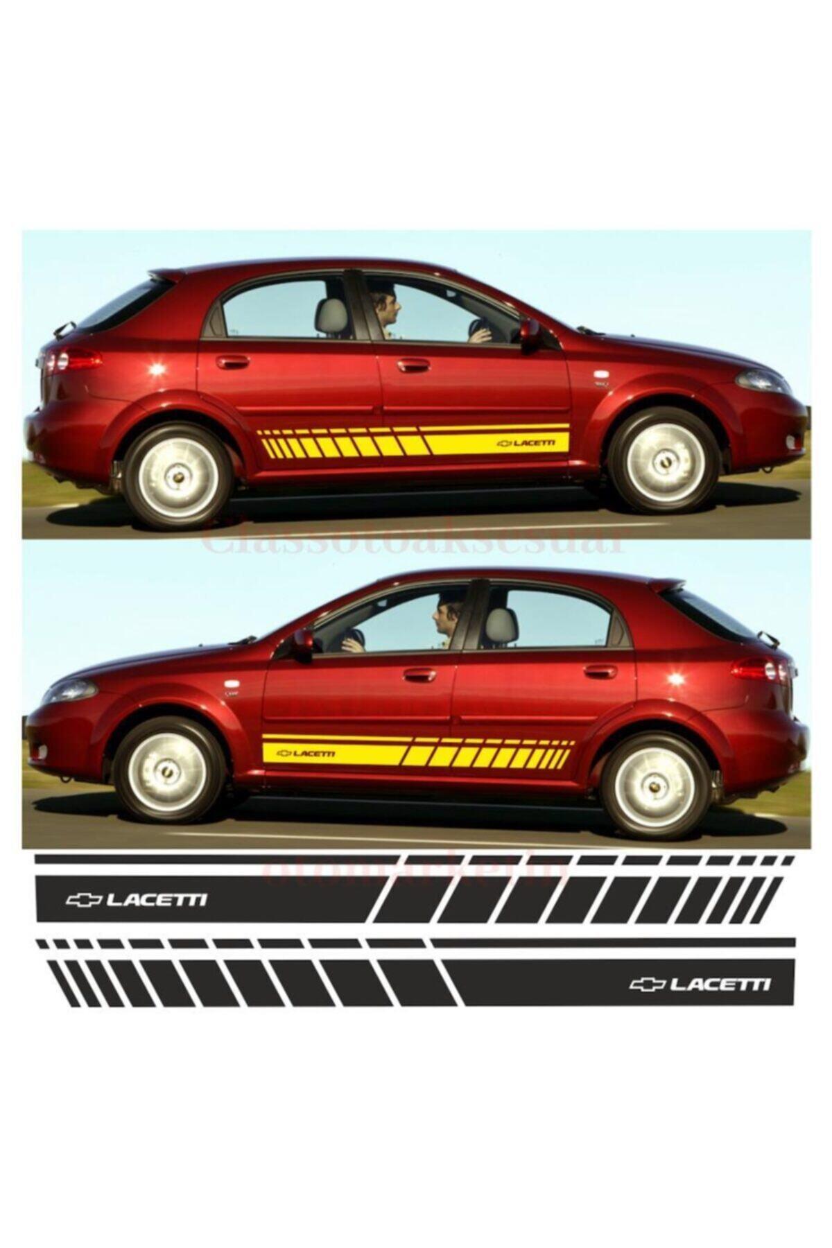 Chevrolet Lacetti İçin şık tasarım karbon sticker seti Aksesuar Oto Yan Şerit özel yeni sticker