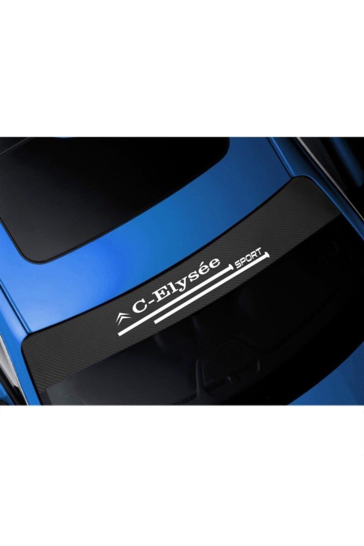 Citroen C Elysee İçin şık tasarım karbon sticker seti Aksesuar Oto Ön Cam özel yeni sticker Karbon