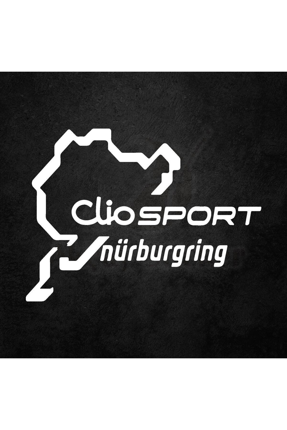 Clio Nürburgring İçin şık tasarım karbon sticker seti Aksesuar Oto özel yeni sticker Beyaz 20*17 Cm