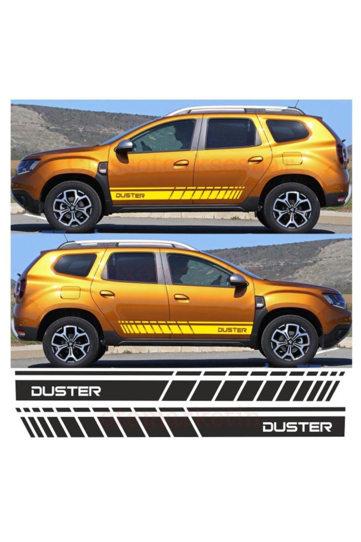 Dacia Duster İçin şık tasarım karbon sticker seti Aksesuar Oto Yan Şerit özel yeni sticker